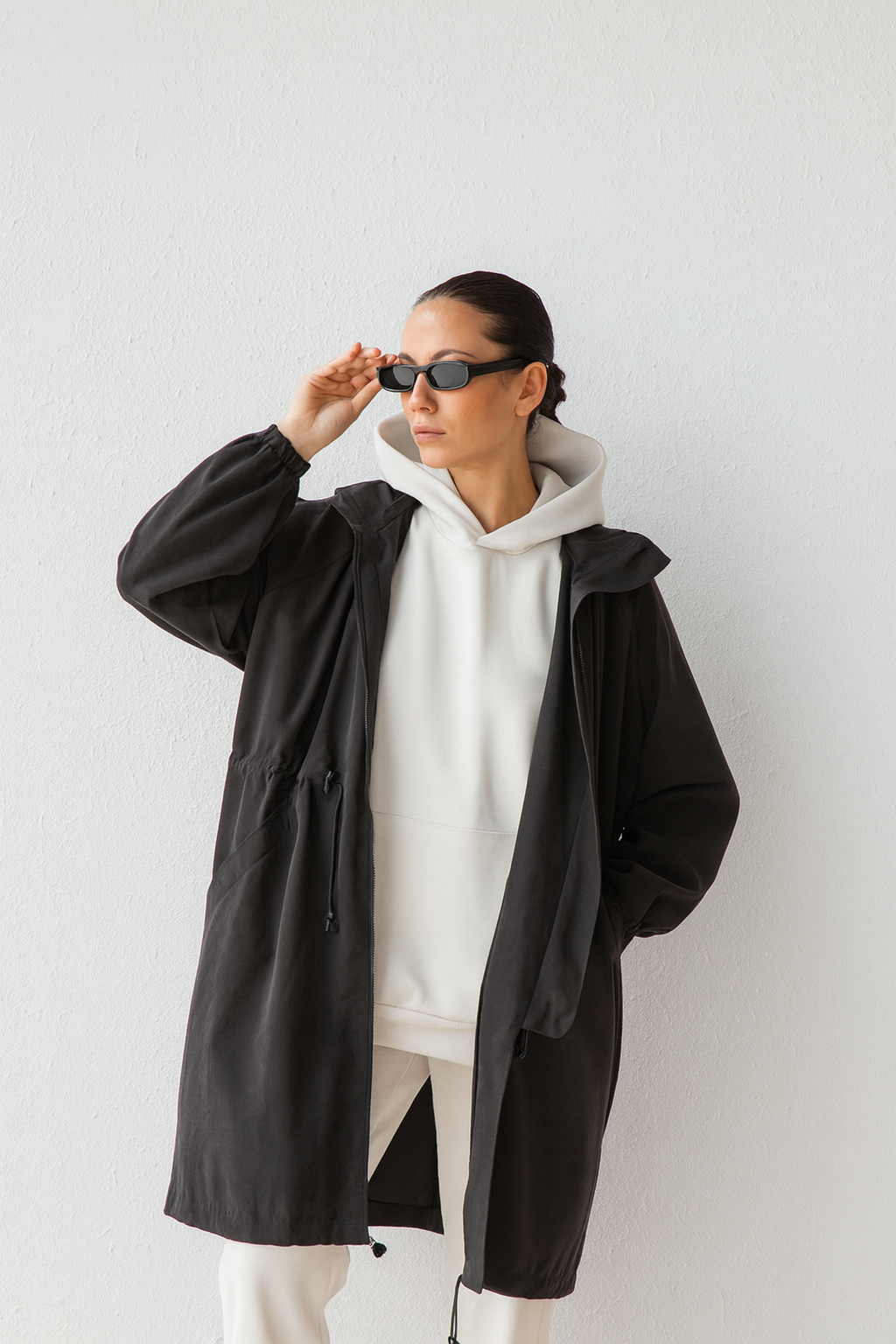 Oversized parka coat