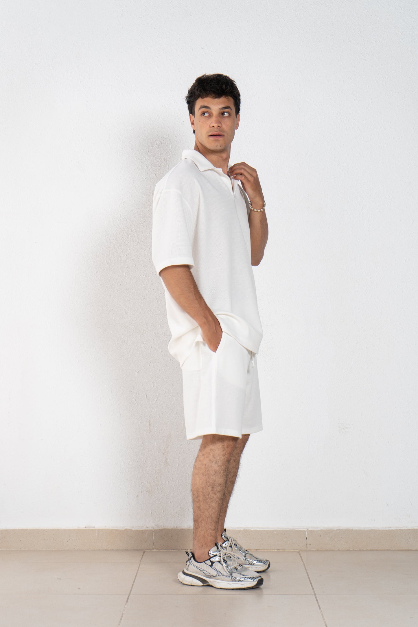 Cotton oversized polo t shirt