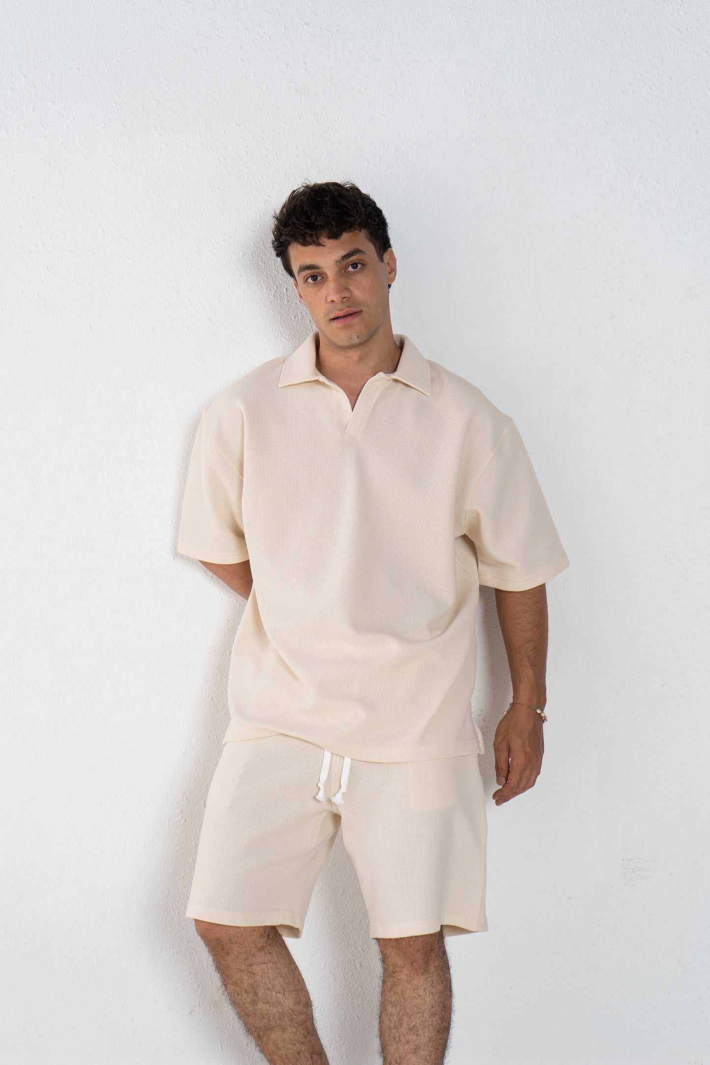 Cotton oversized polo t shirt