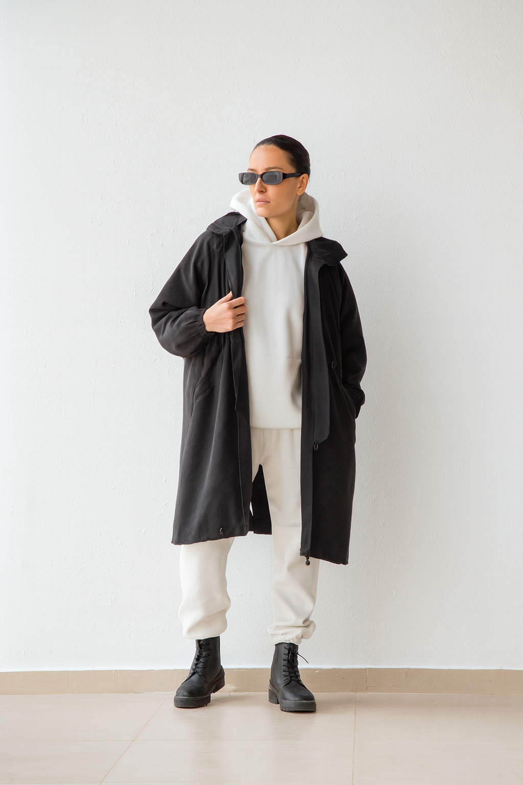 Oversized parka coat