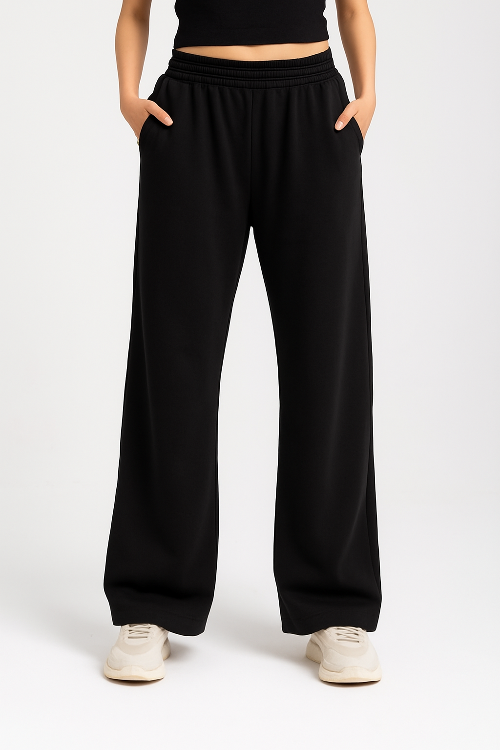 Cotton wide leg pant