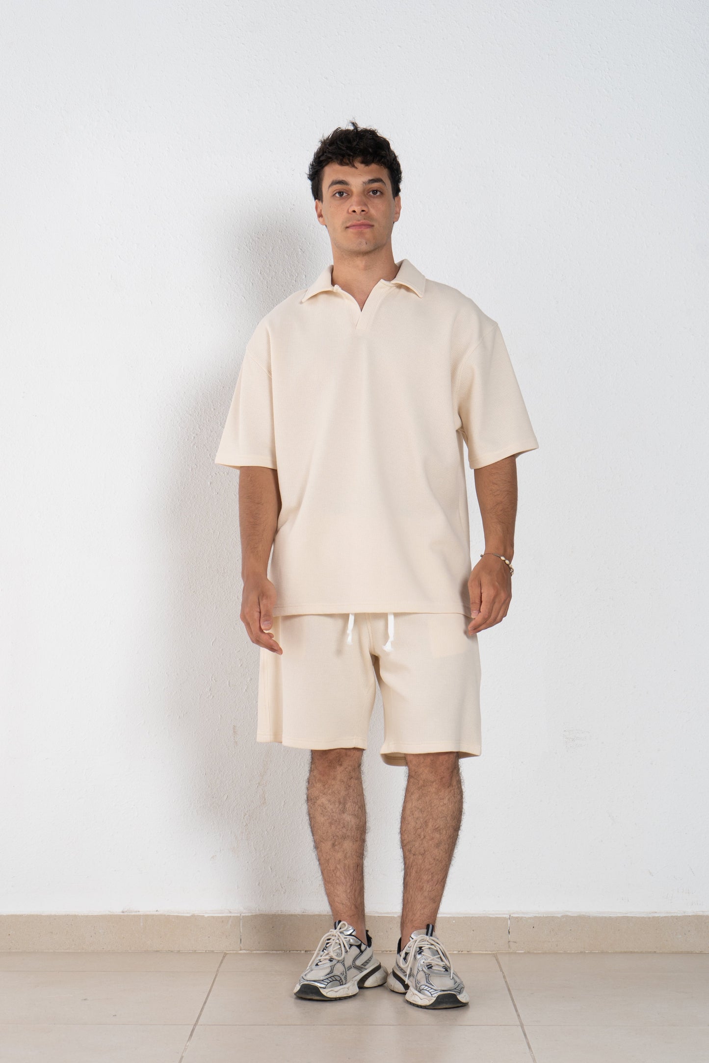 Cotton oversized polo t shirt