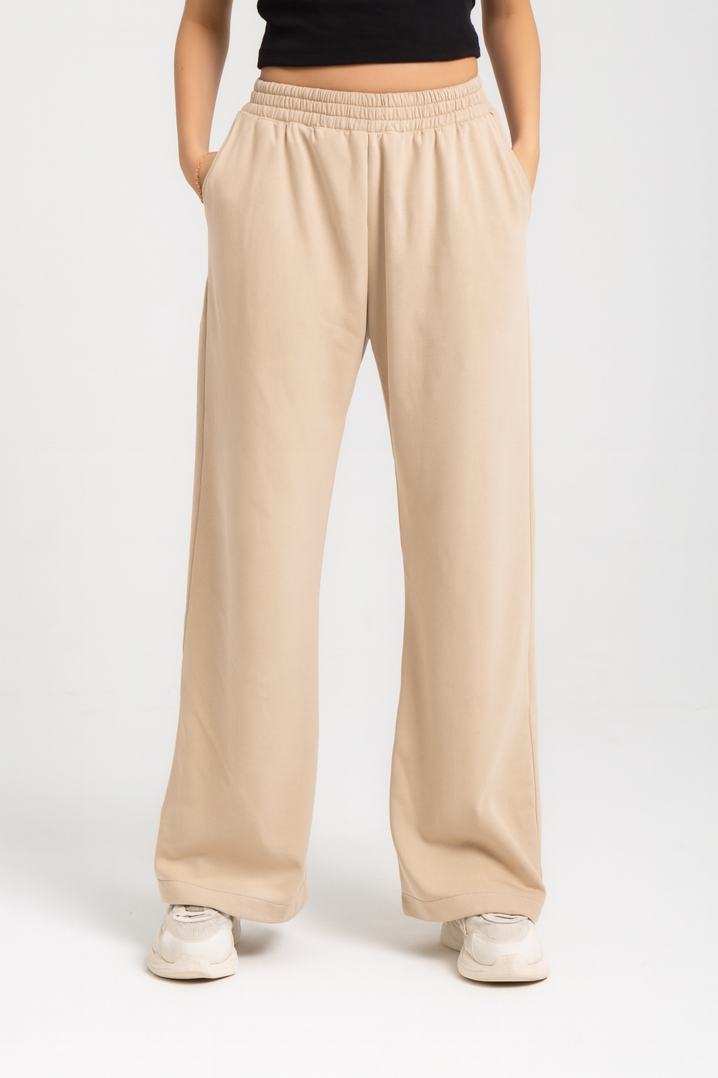 Cotton wide leg pant