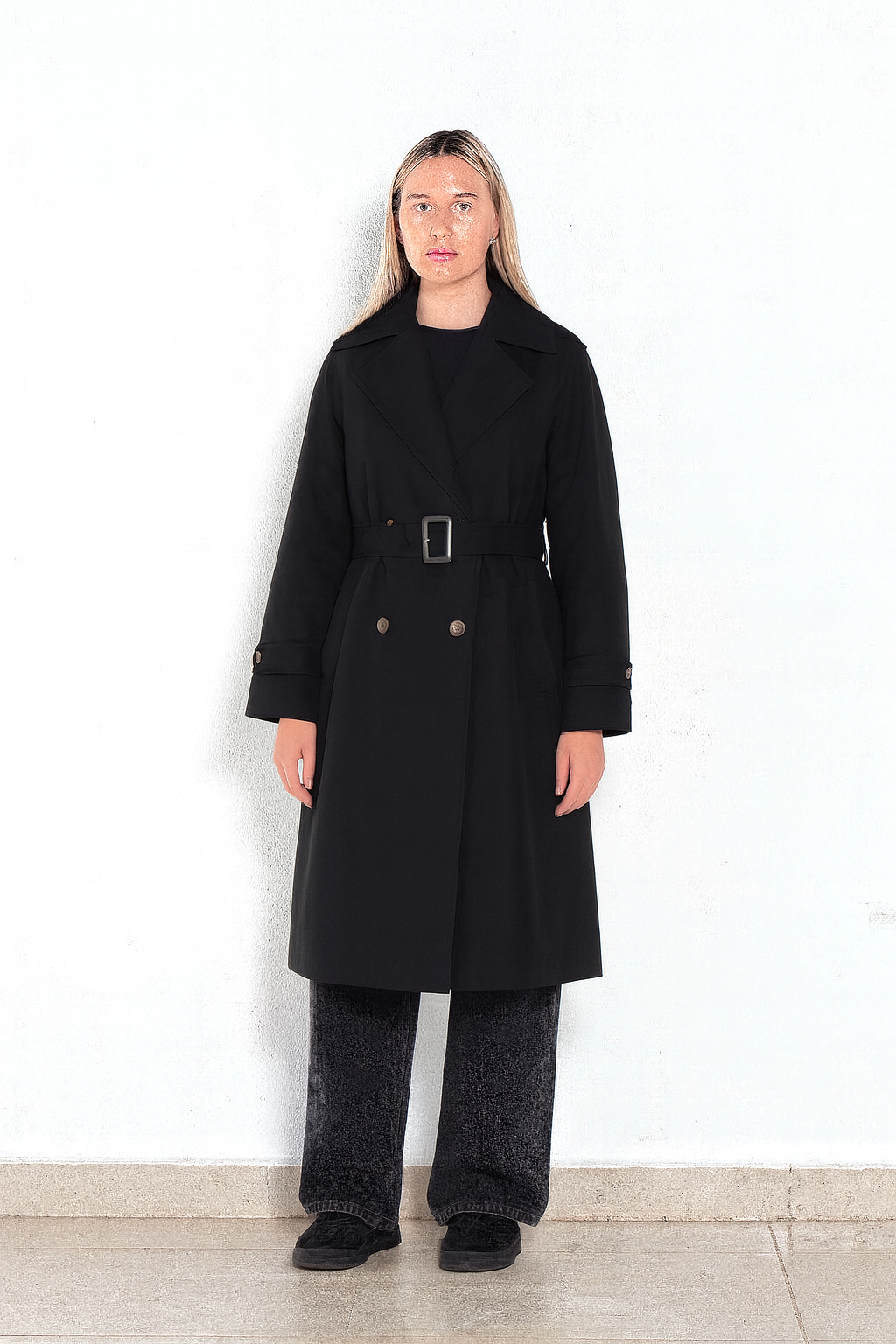 Light weight gabardine trench coat