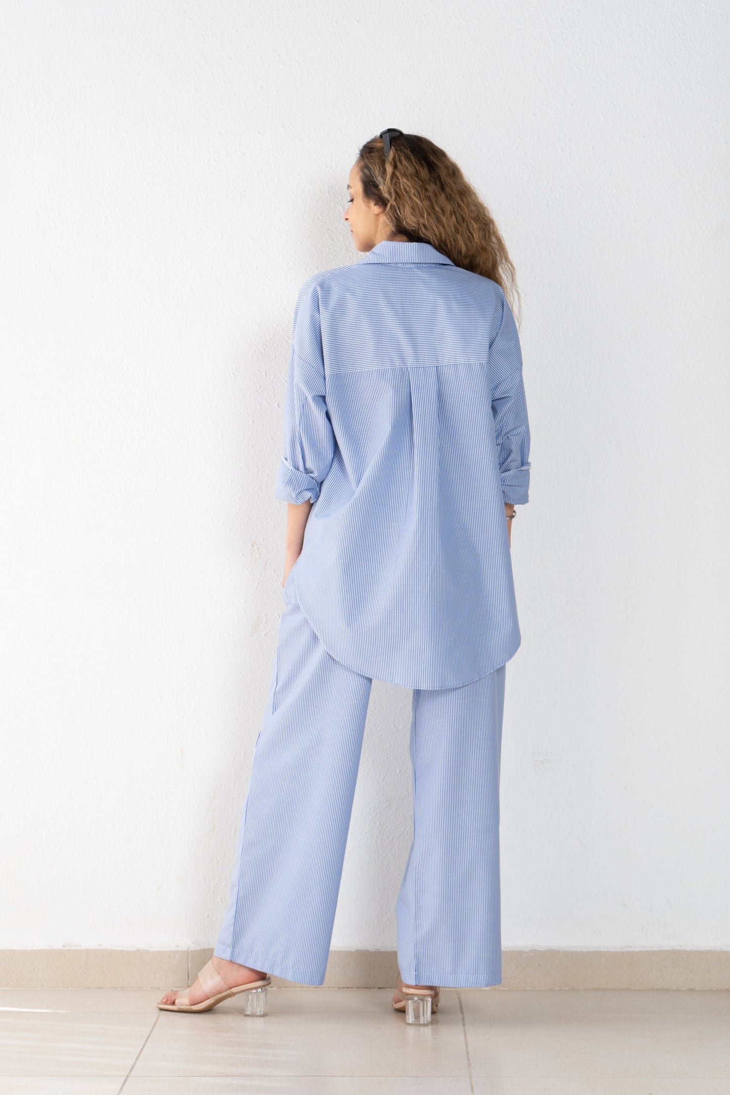 Stripped wide leg pants