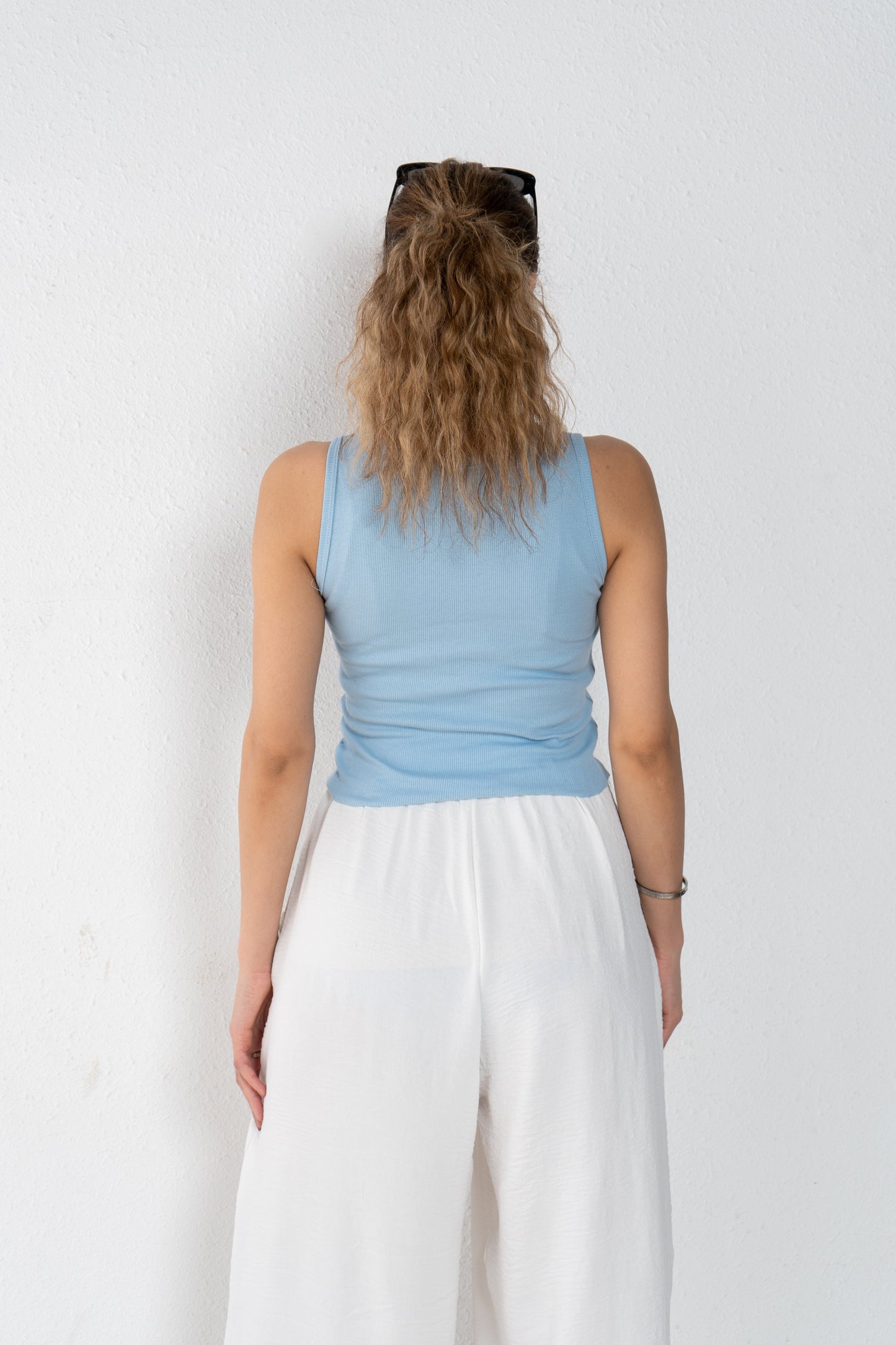 Linen pant with one front pleat