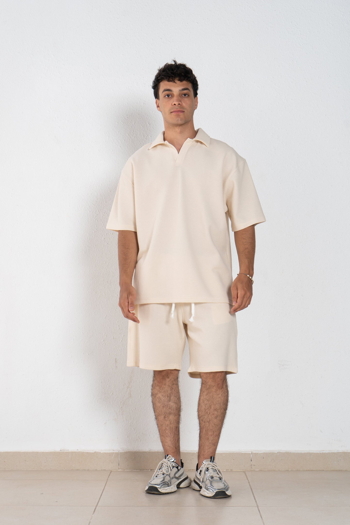 Cotton man shorts with elastic band