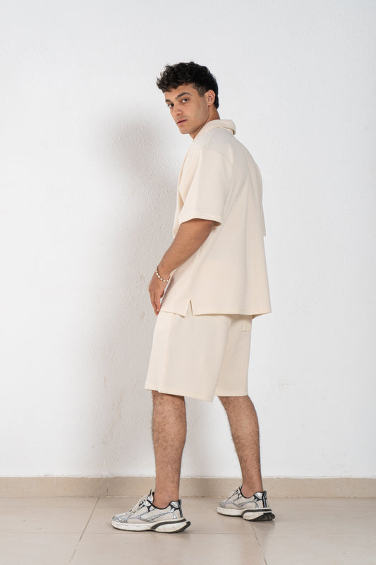 Cotton man shorts with elastic band