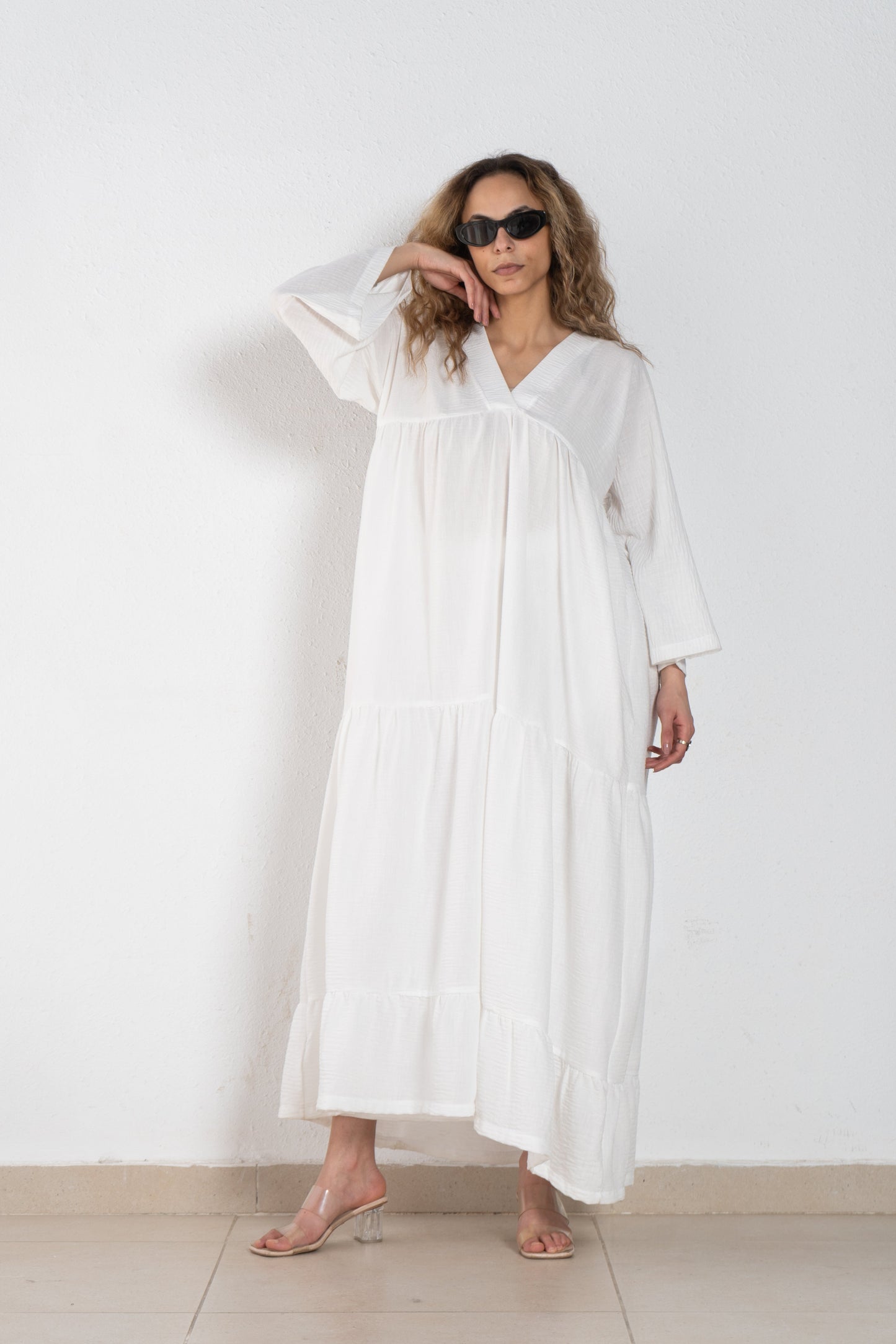 Linen maxi dress