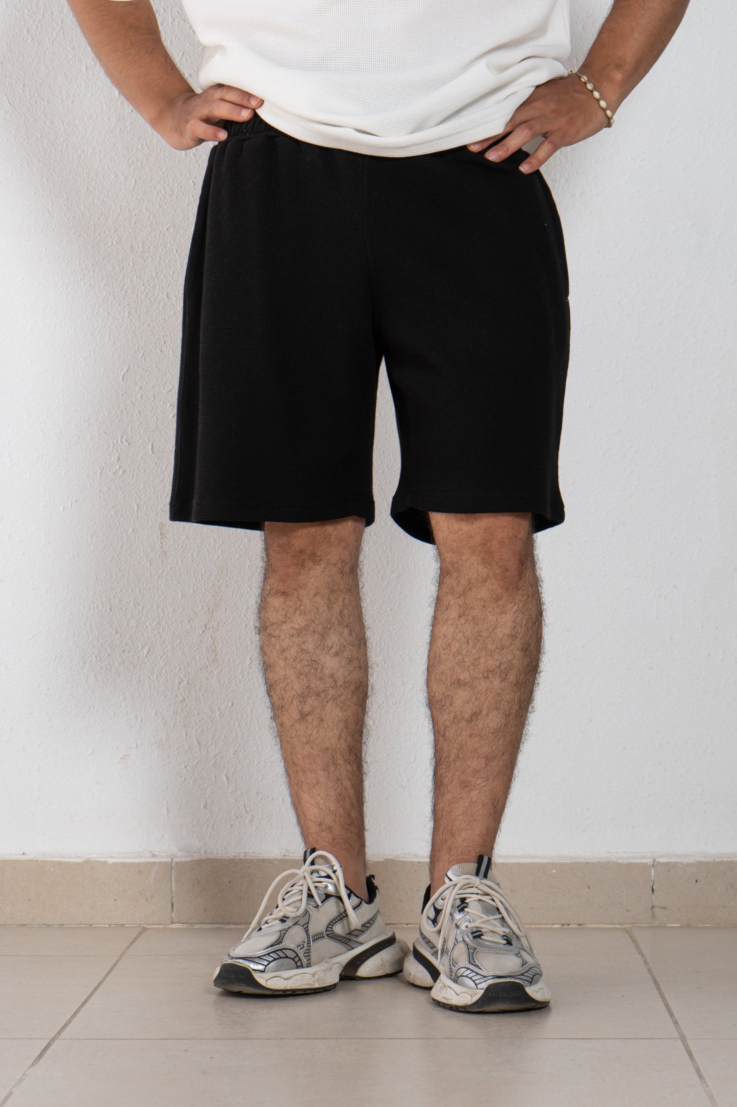 Cotton man shorts with elastic band