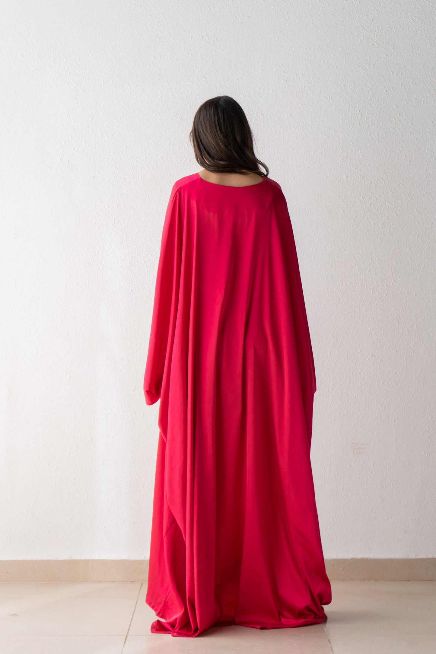 Satin Abaya with inside belt