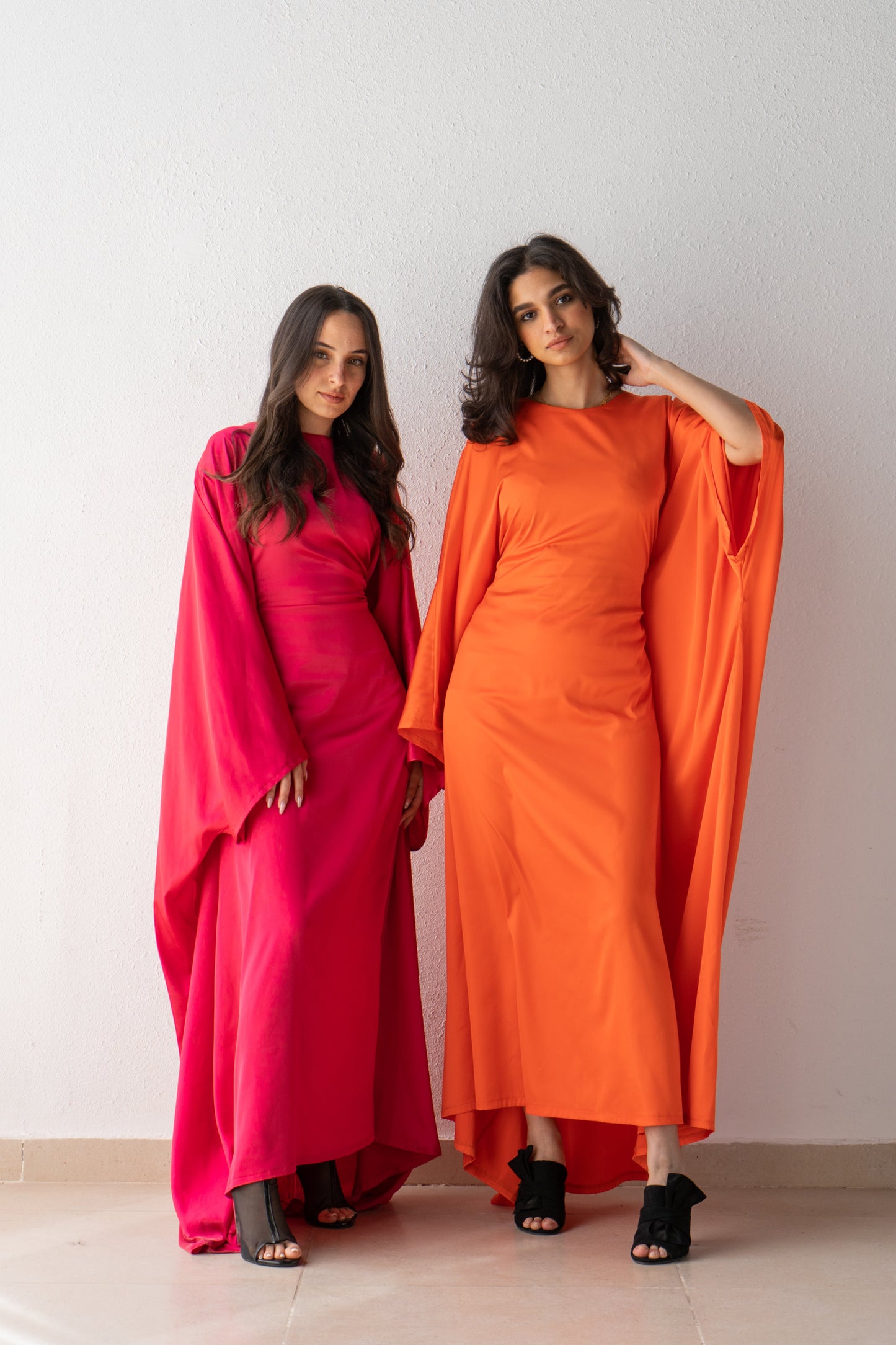 Satin Abaya with inside belt