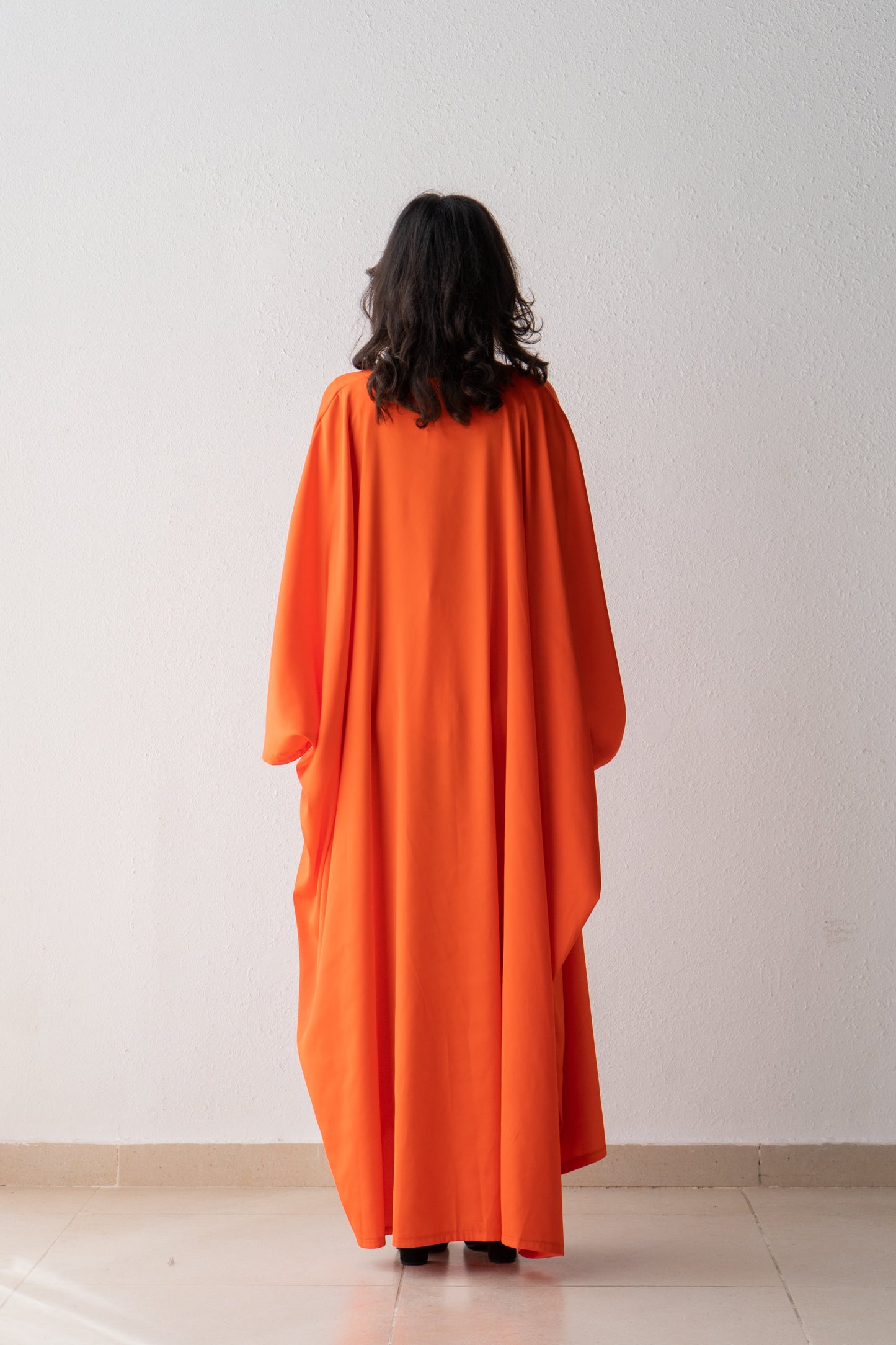 Satin Abaya with inside belt