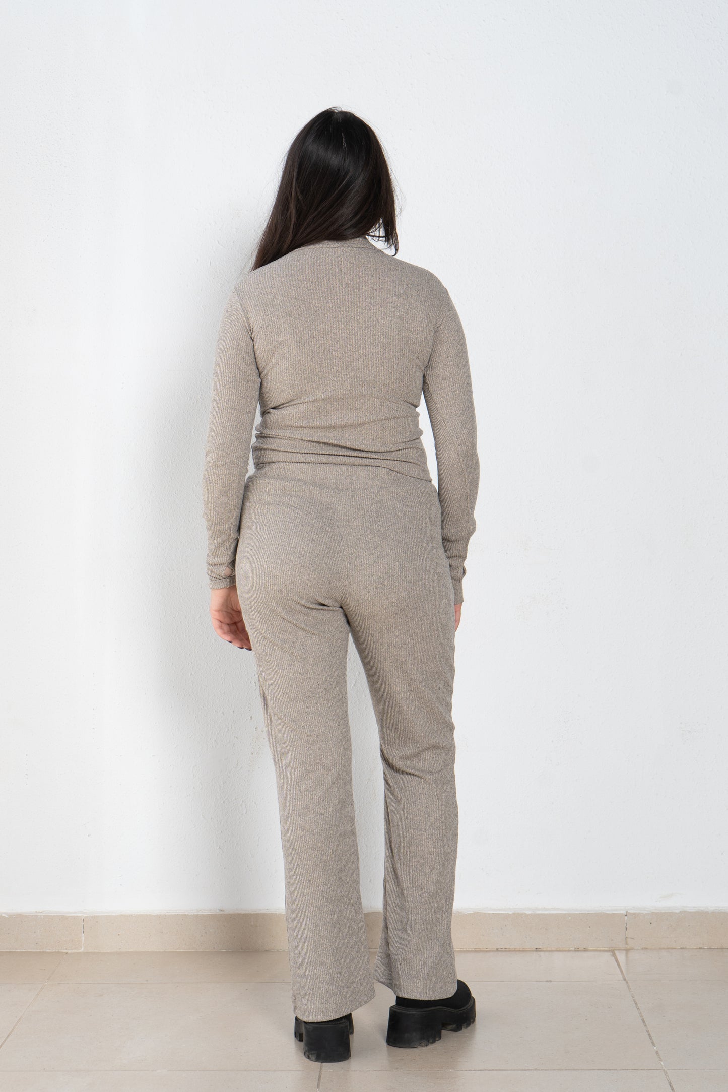 knitted half collar top