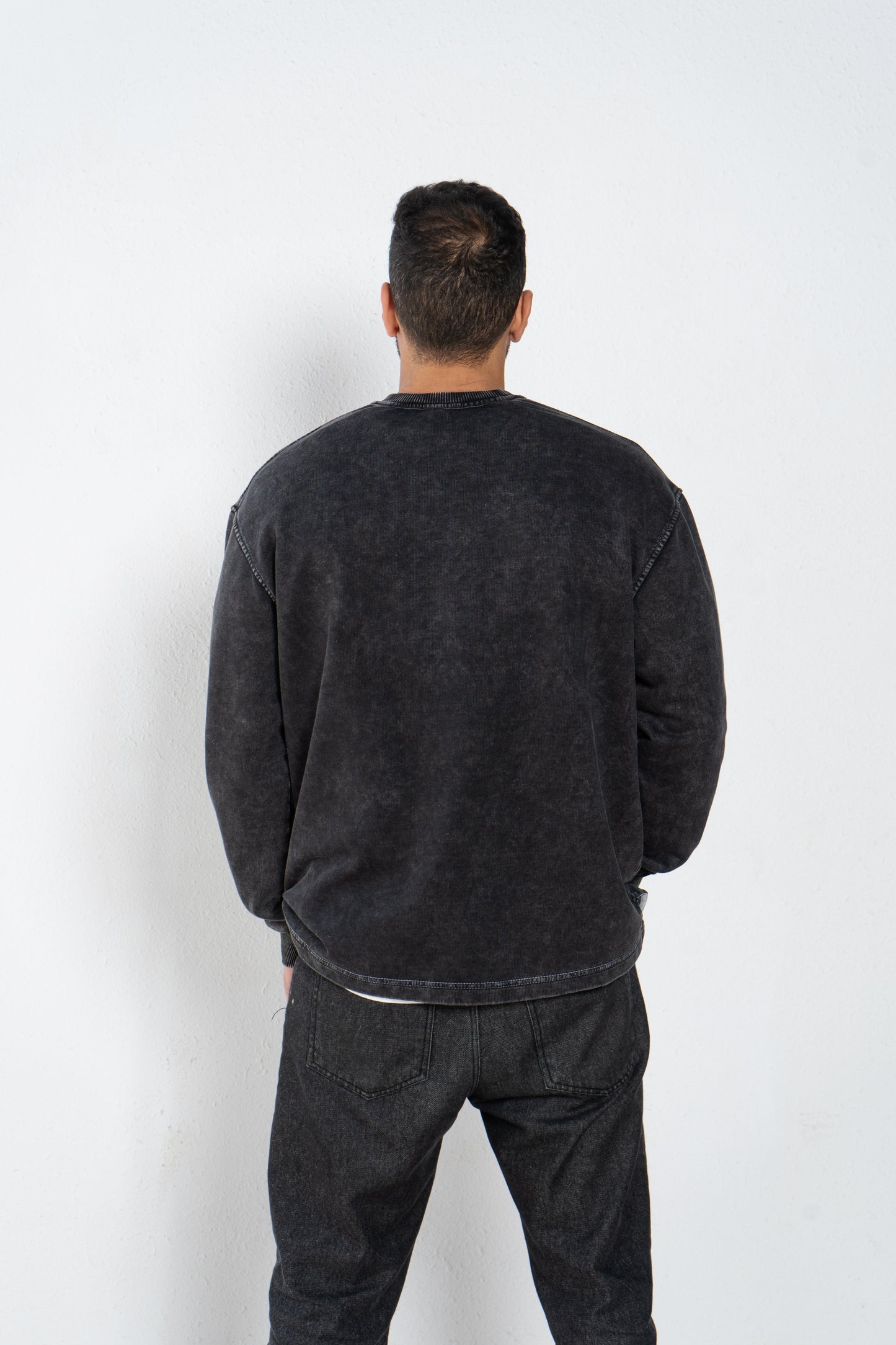Long sleeves washed t shirt