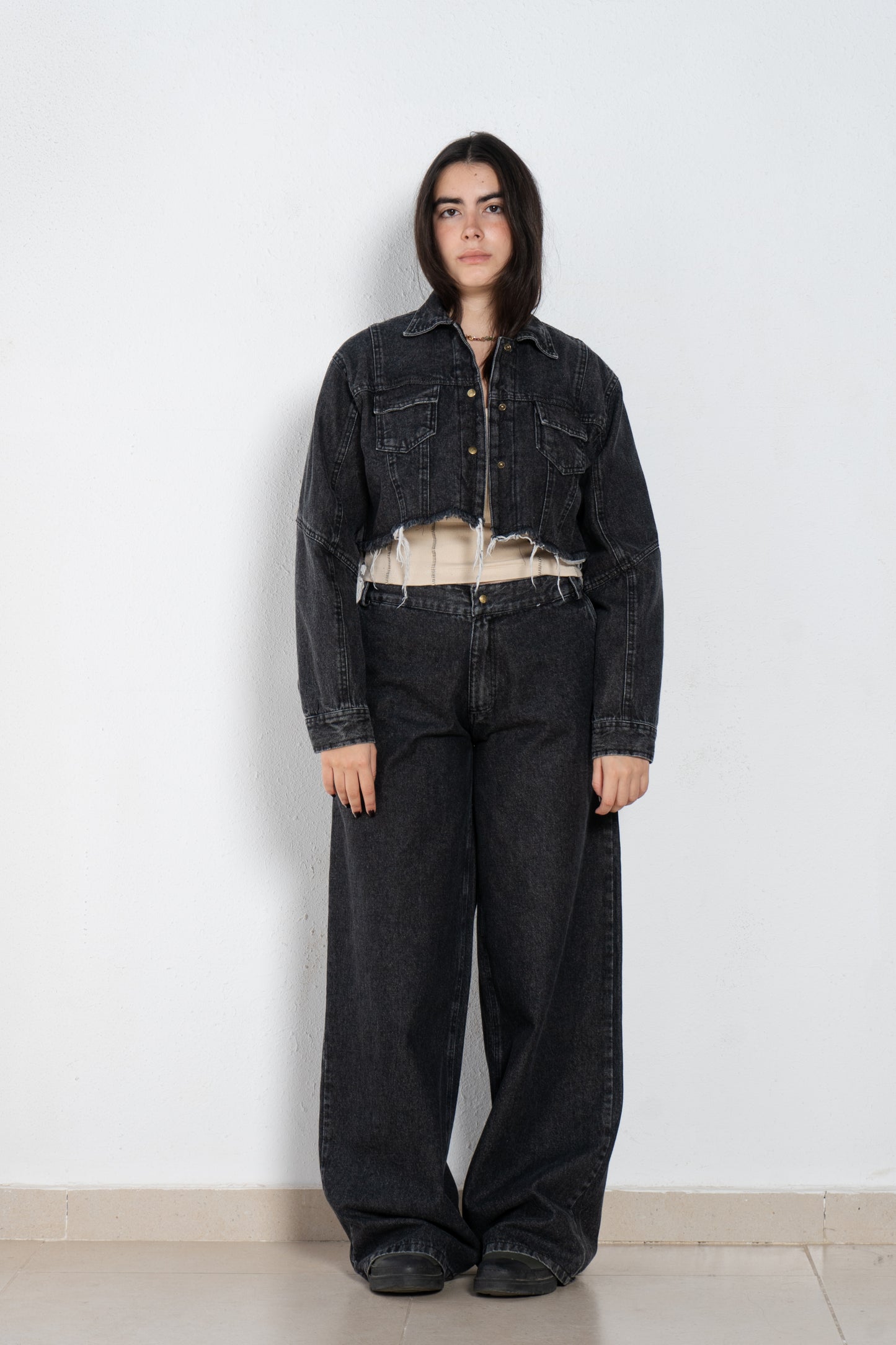 cropped jeans jacket