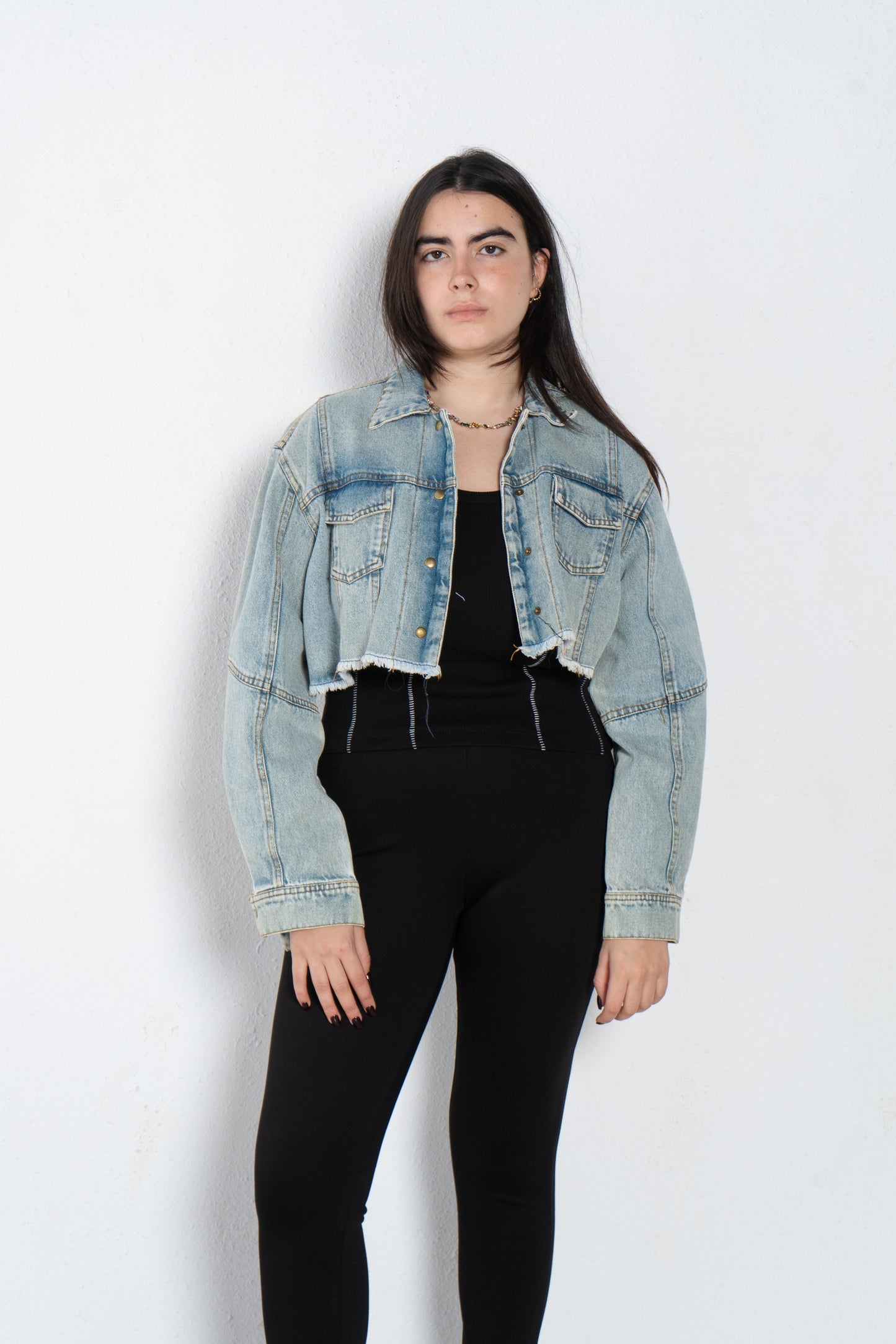 cropped jeans jacket