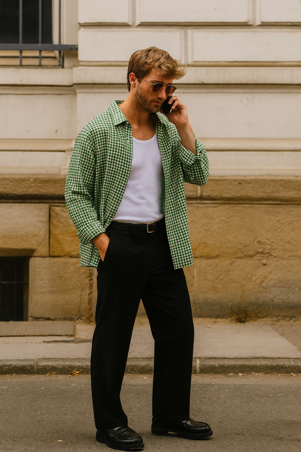 Plaid man shirt