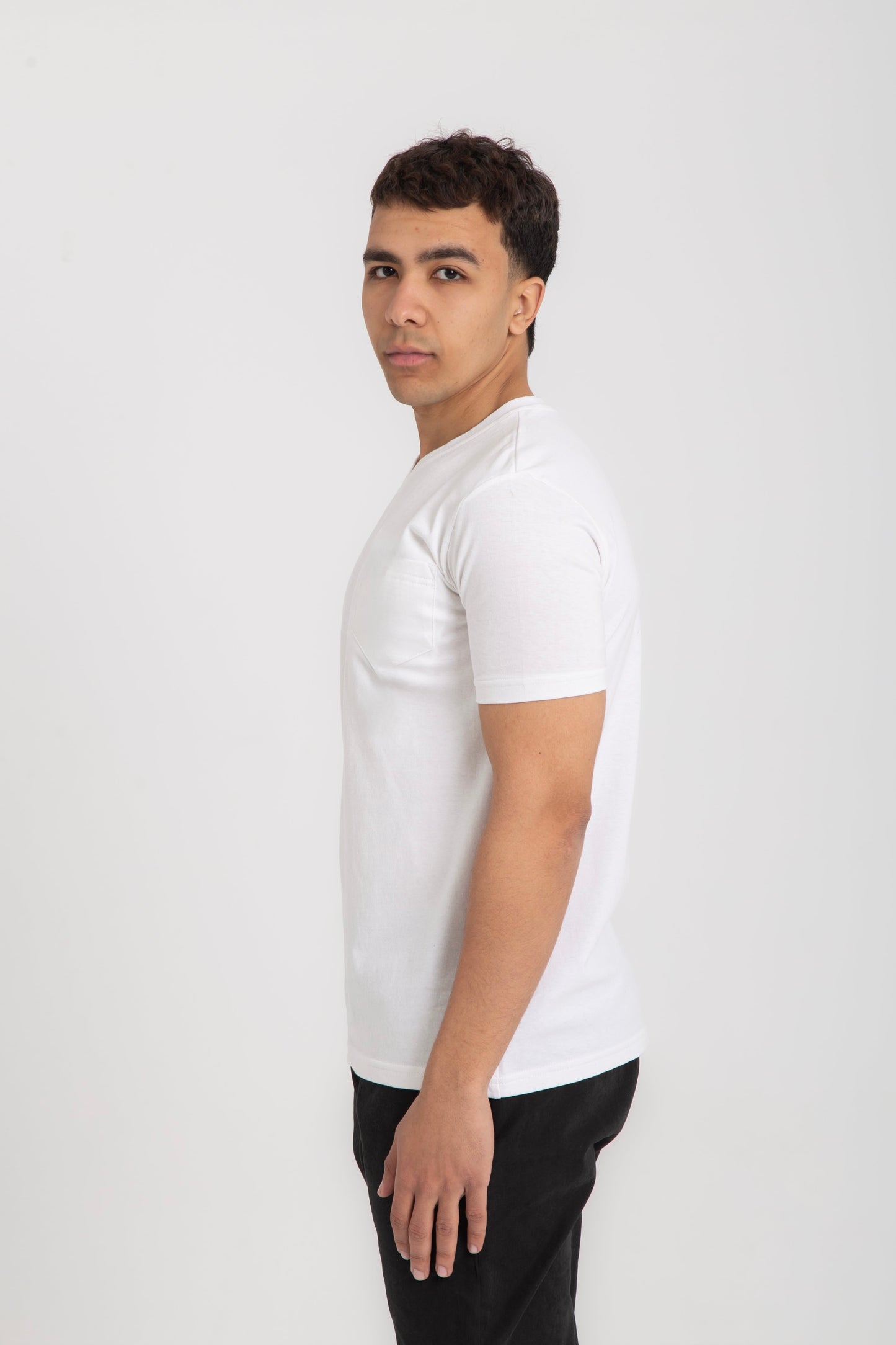 Basic cotton V neck T- shirt