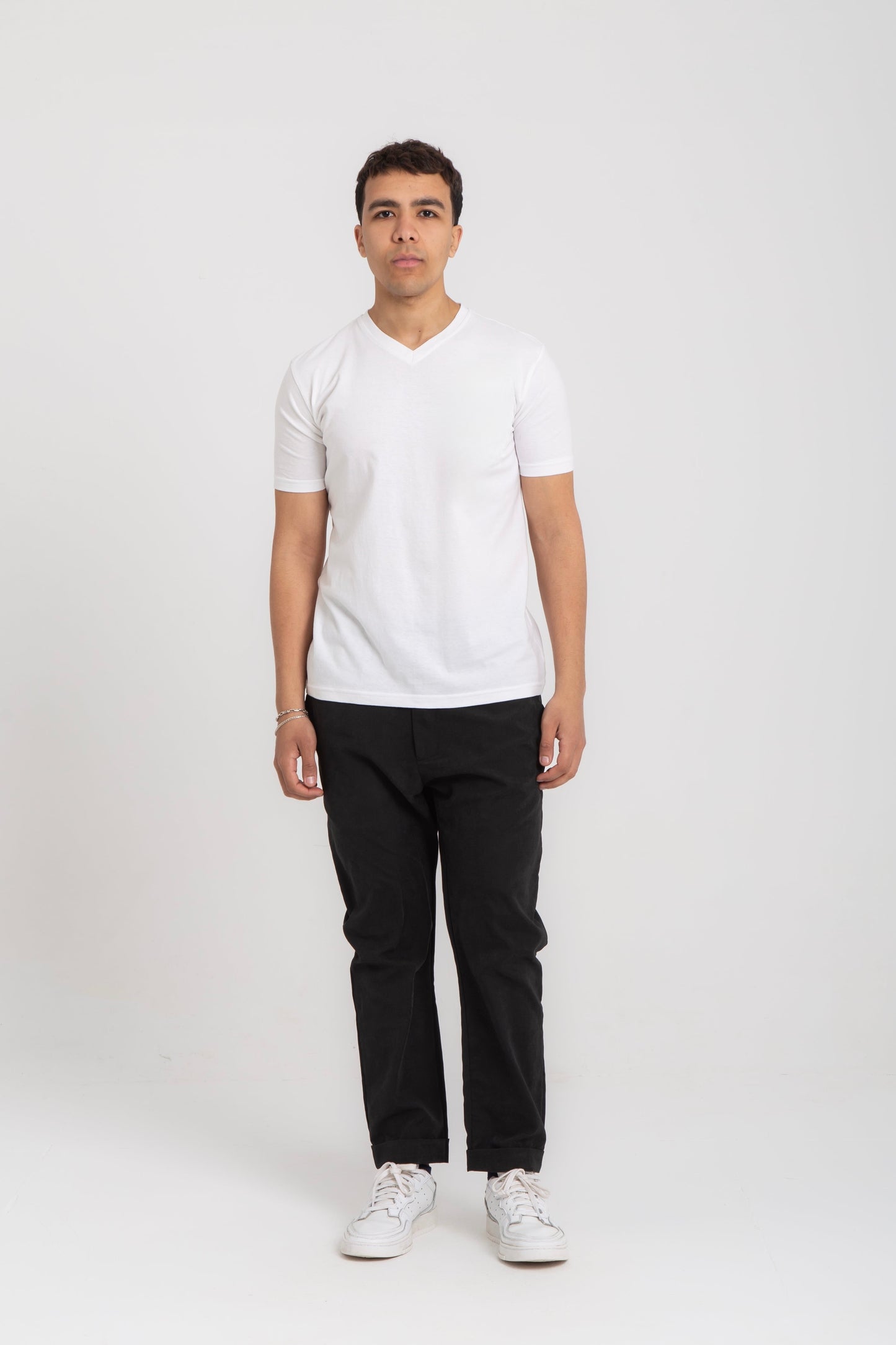 Basic cotton V neck T- shirt