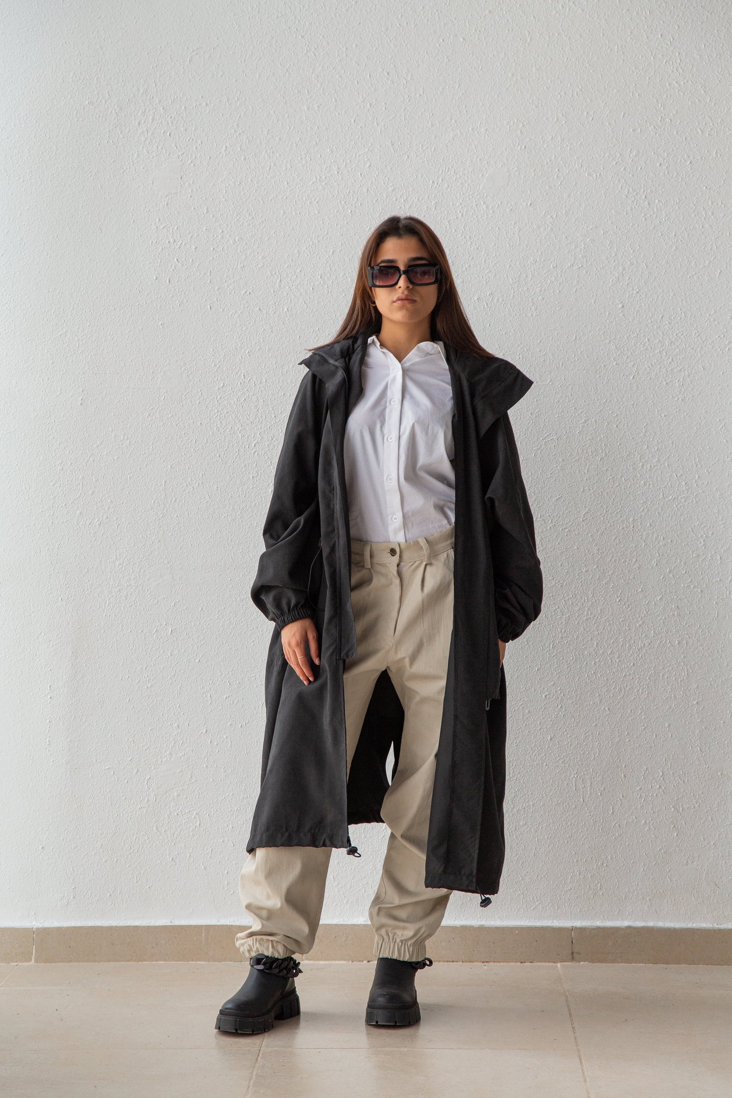 Oversized parka coat