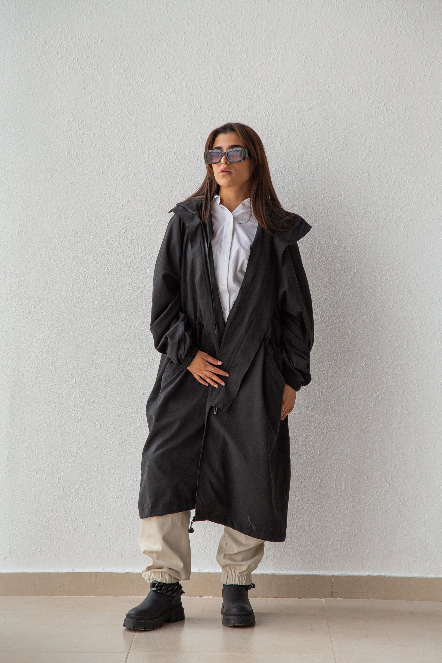 Oversized parka coat