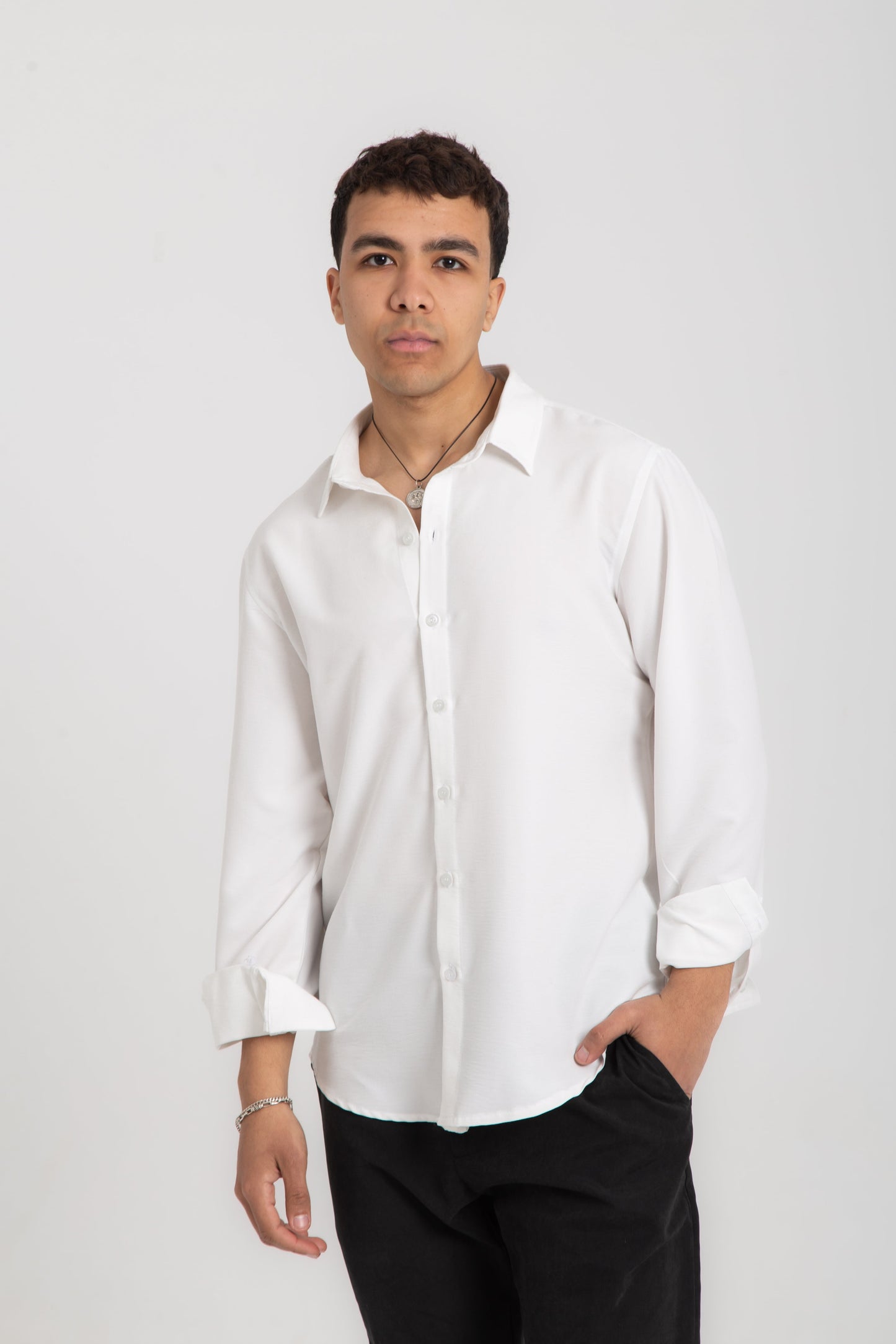 Long sleeves casual light cotton shirt