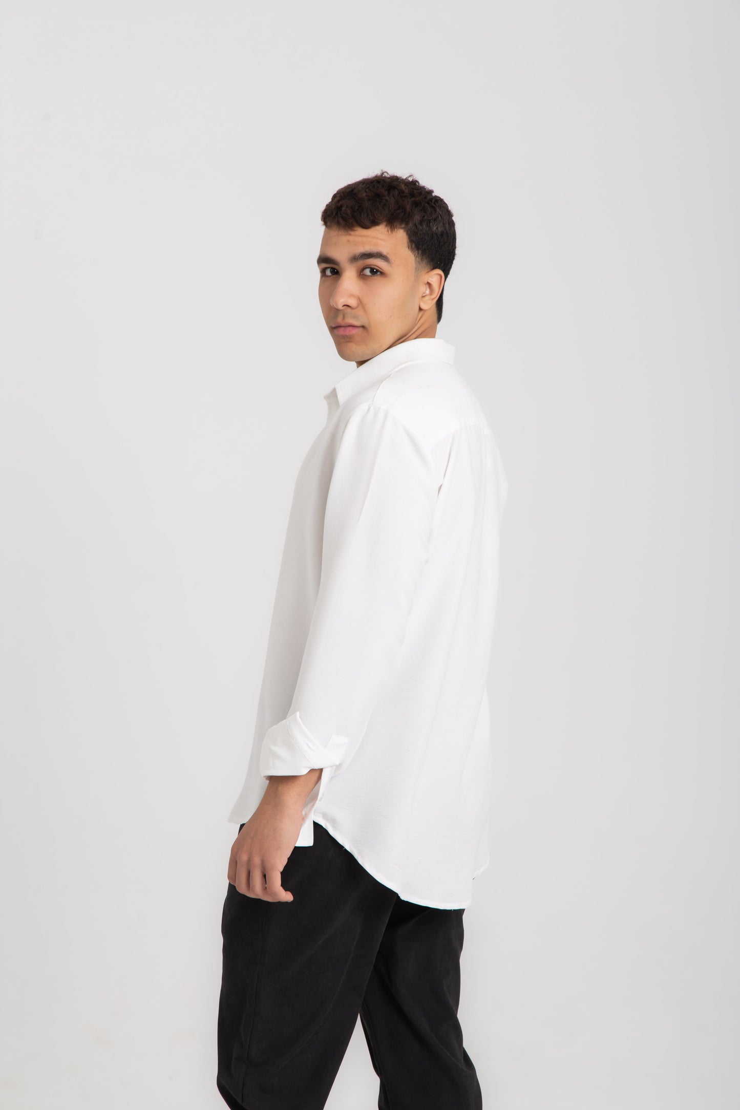 Long sleeves casual light cotton shirt