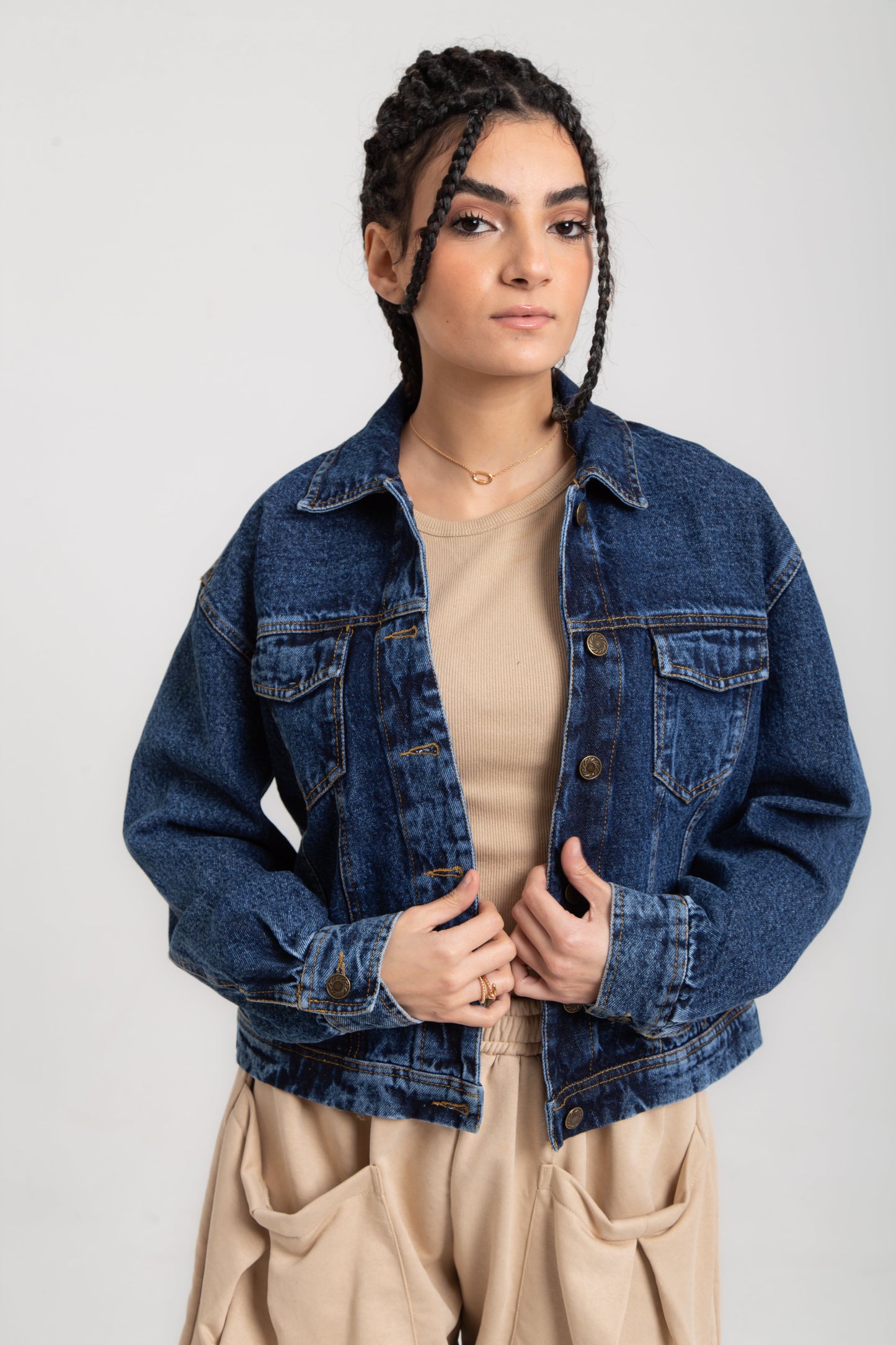 Oversized jeans jacket