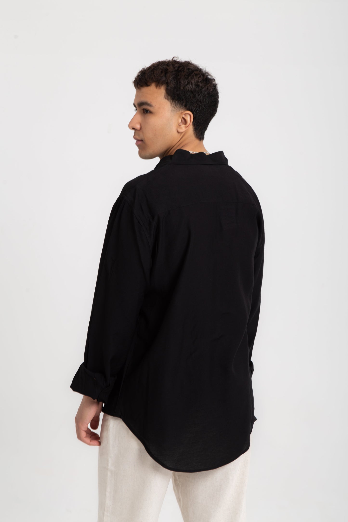 Long sleeves casual light cotton shirt