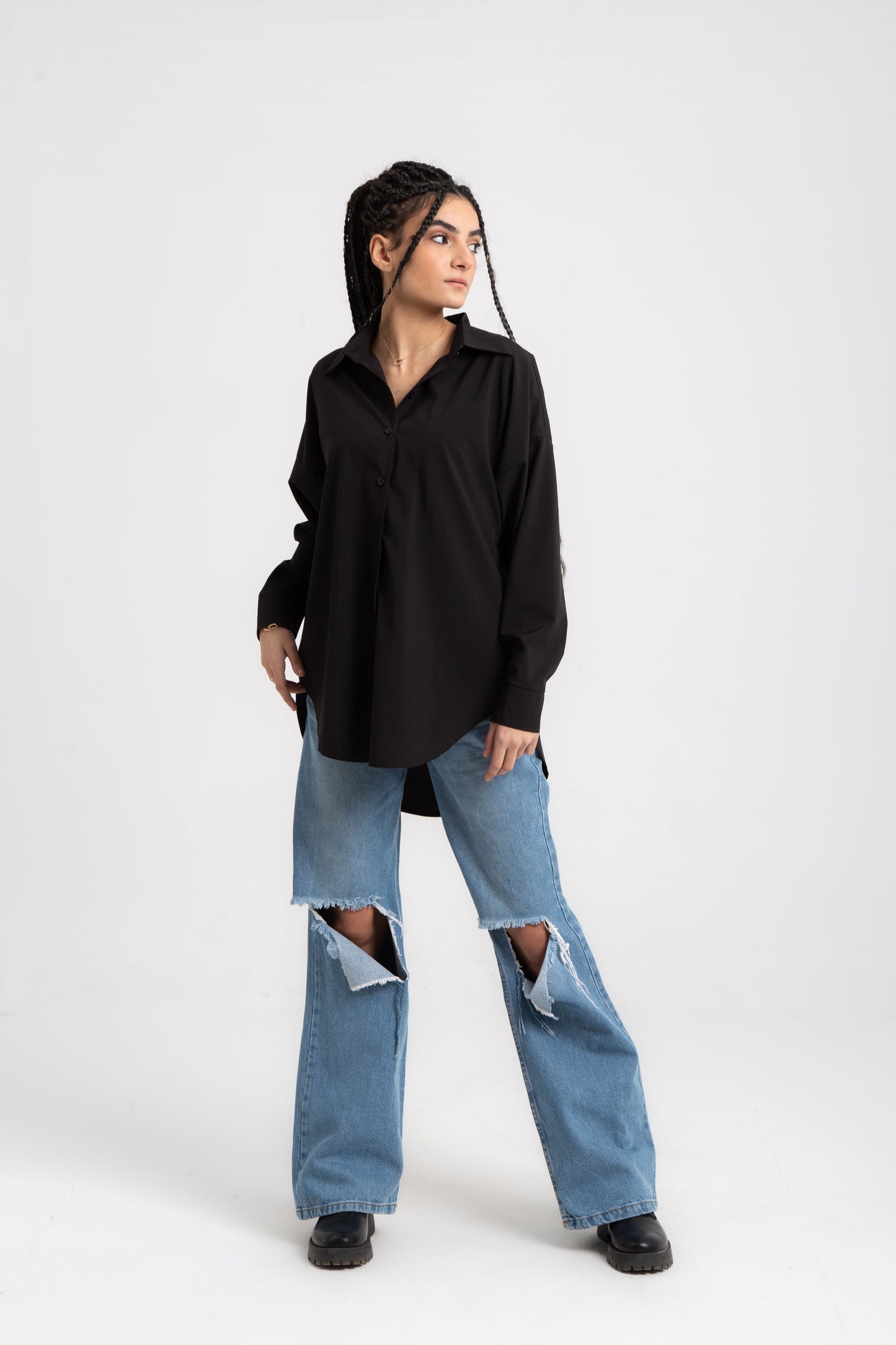 Basic oversized shirt (soft fabric)