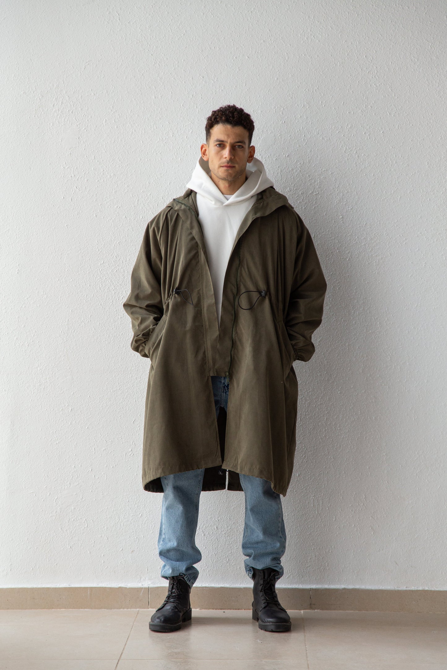 Oversized parka coat