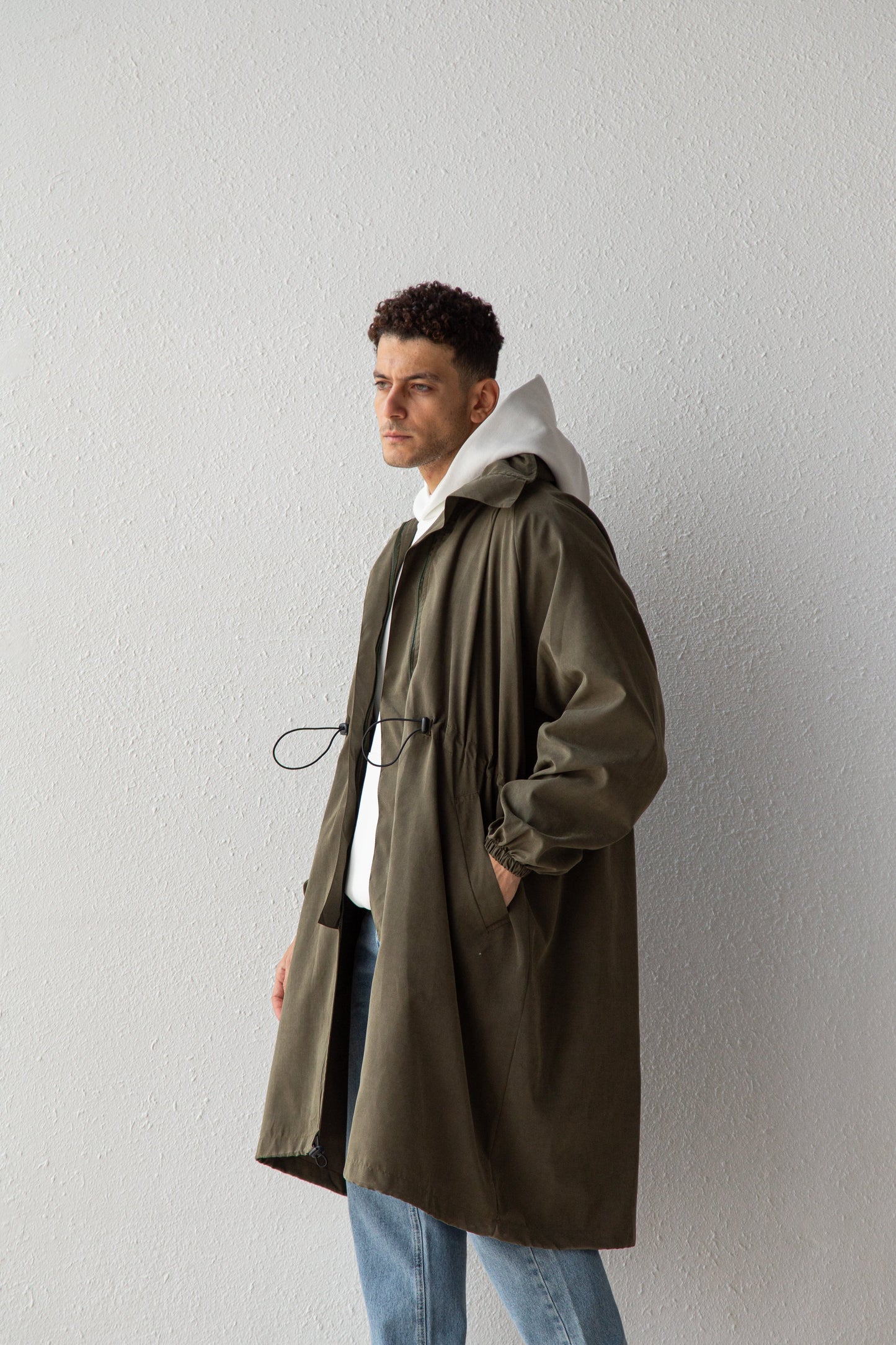 Oversized parka coat