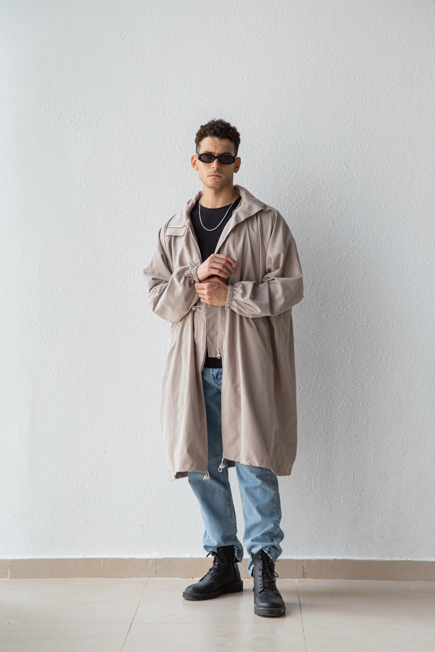 Oversized parka coat