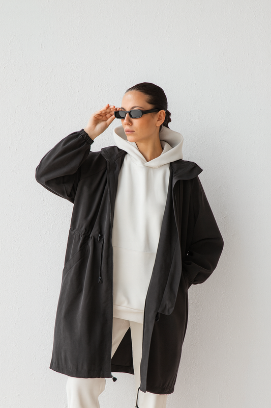 Oversized parka coat