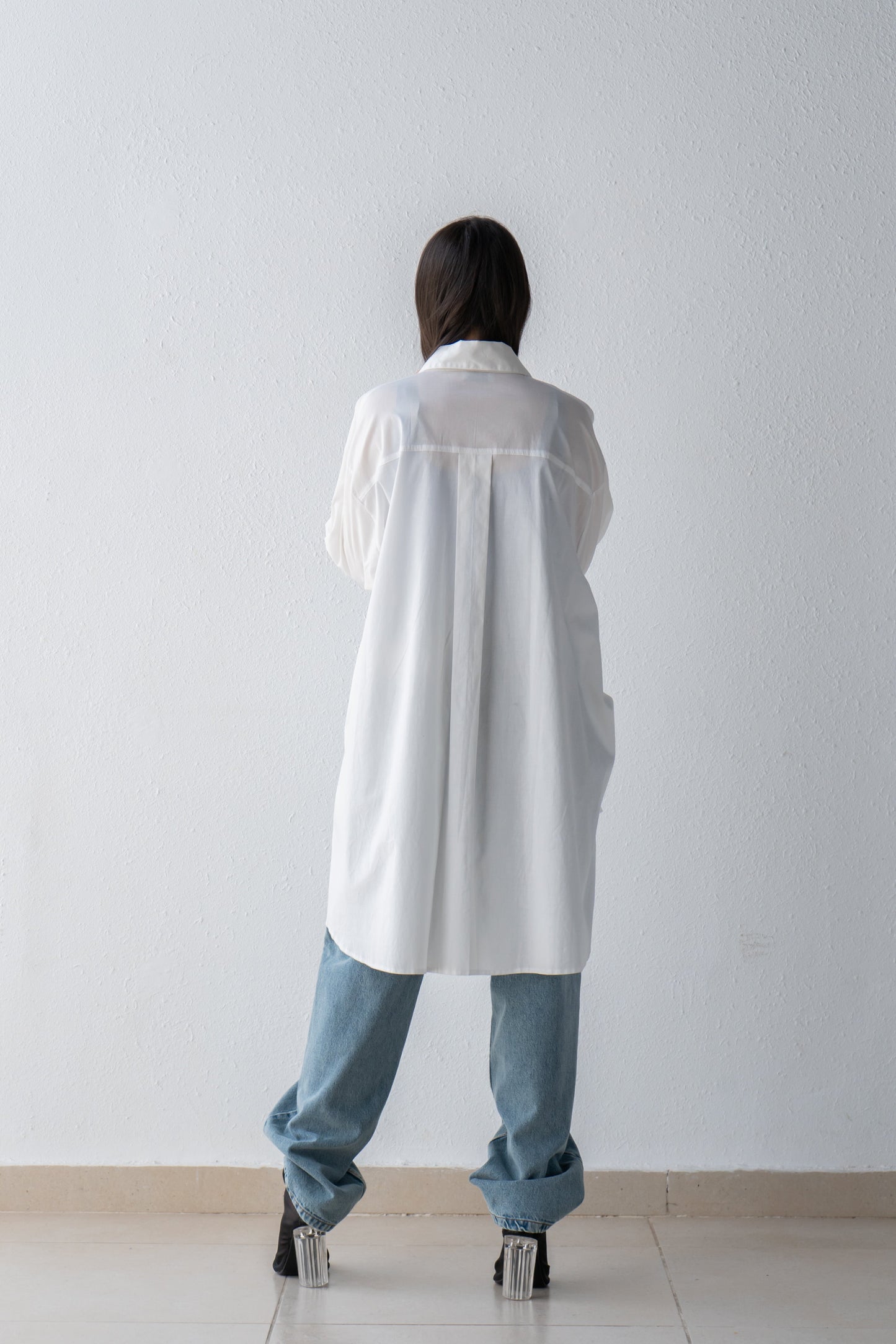 Oversized poplin shirt