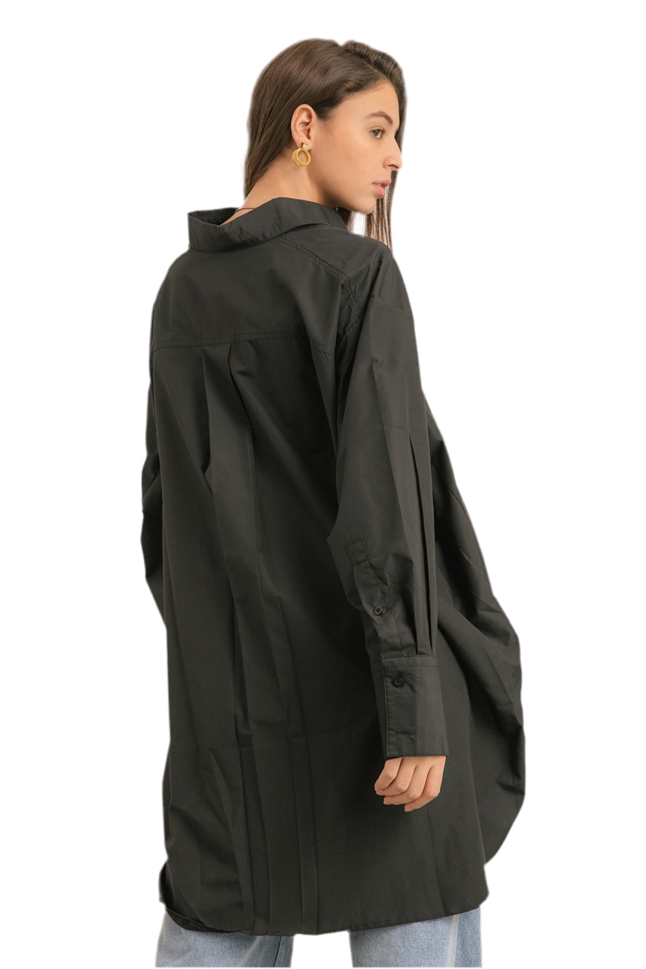 Oversized poplin shirt