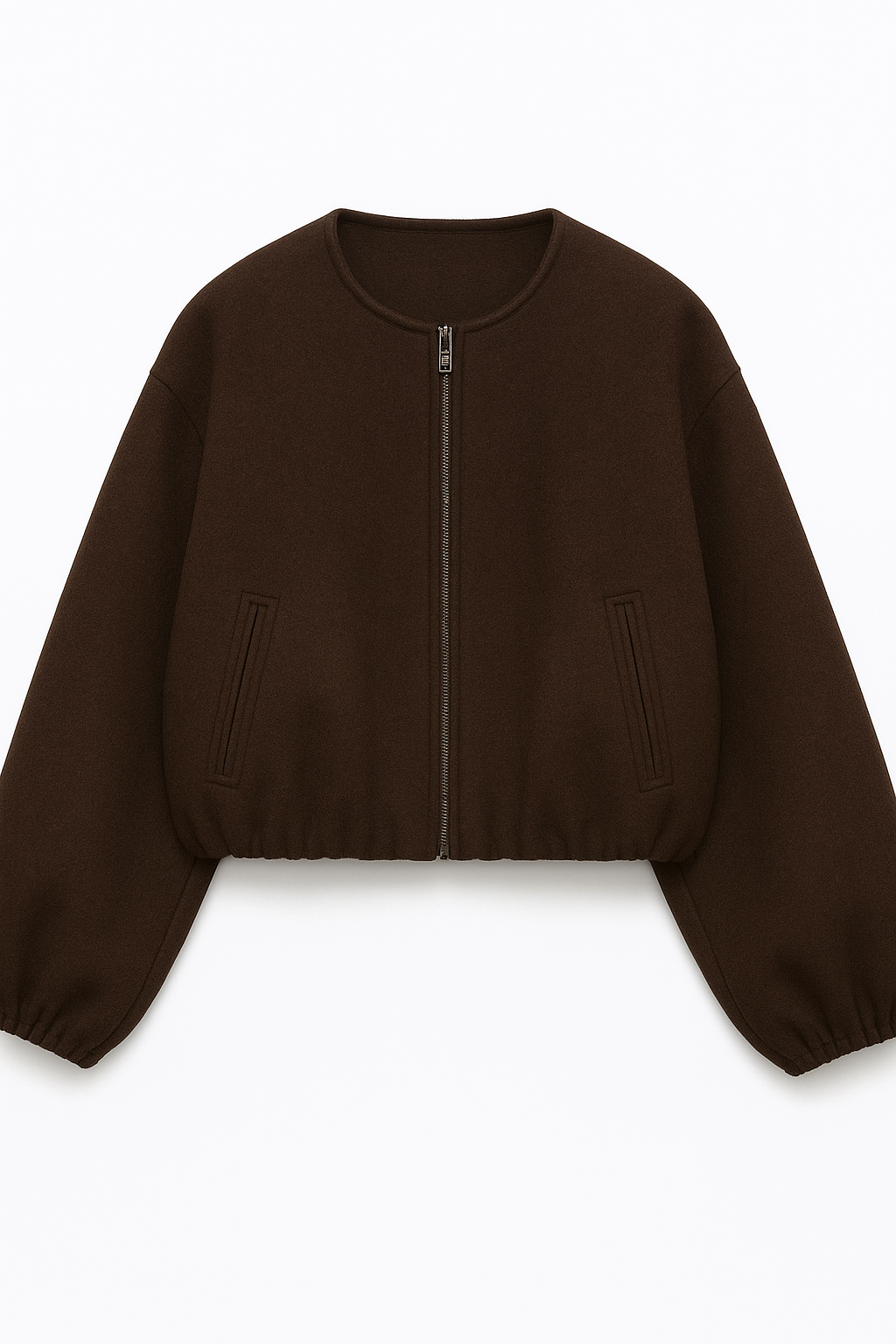 Jacket with hidden elastic band