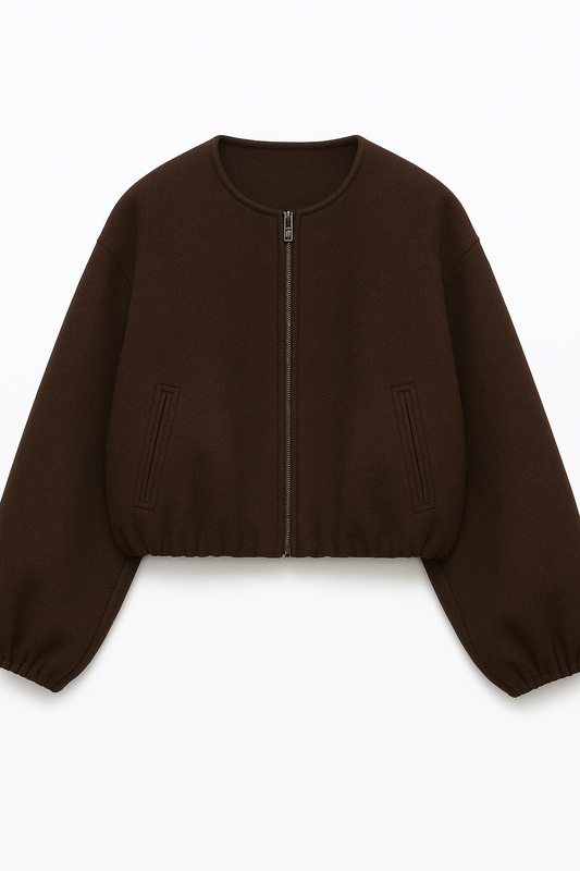 Jacket with hidden elastic band