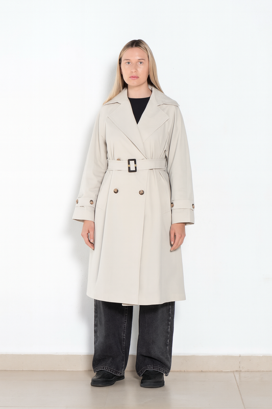 Light weight gabardine trench coat