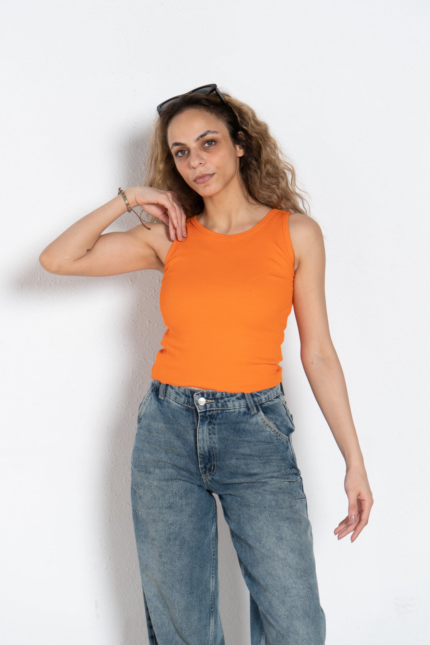 Basic cotton cropped top