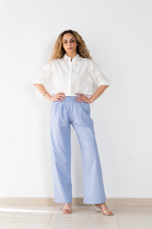 Stripped wide leg pants