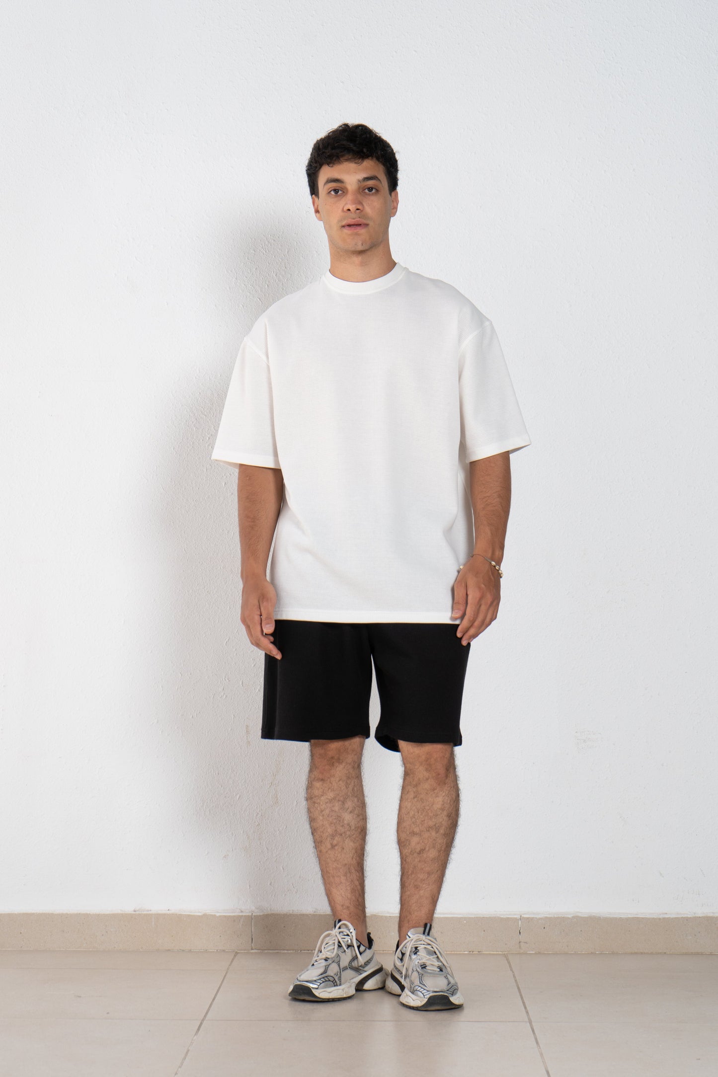 Cotton man shorts with elastic band