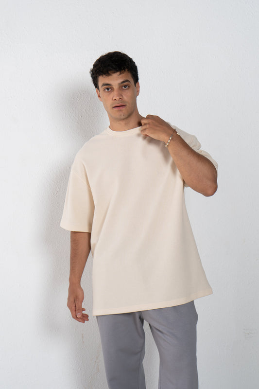 Round cotton T shirt