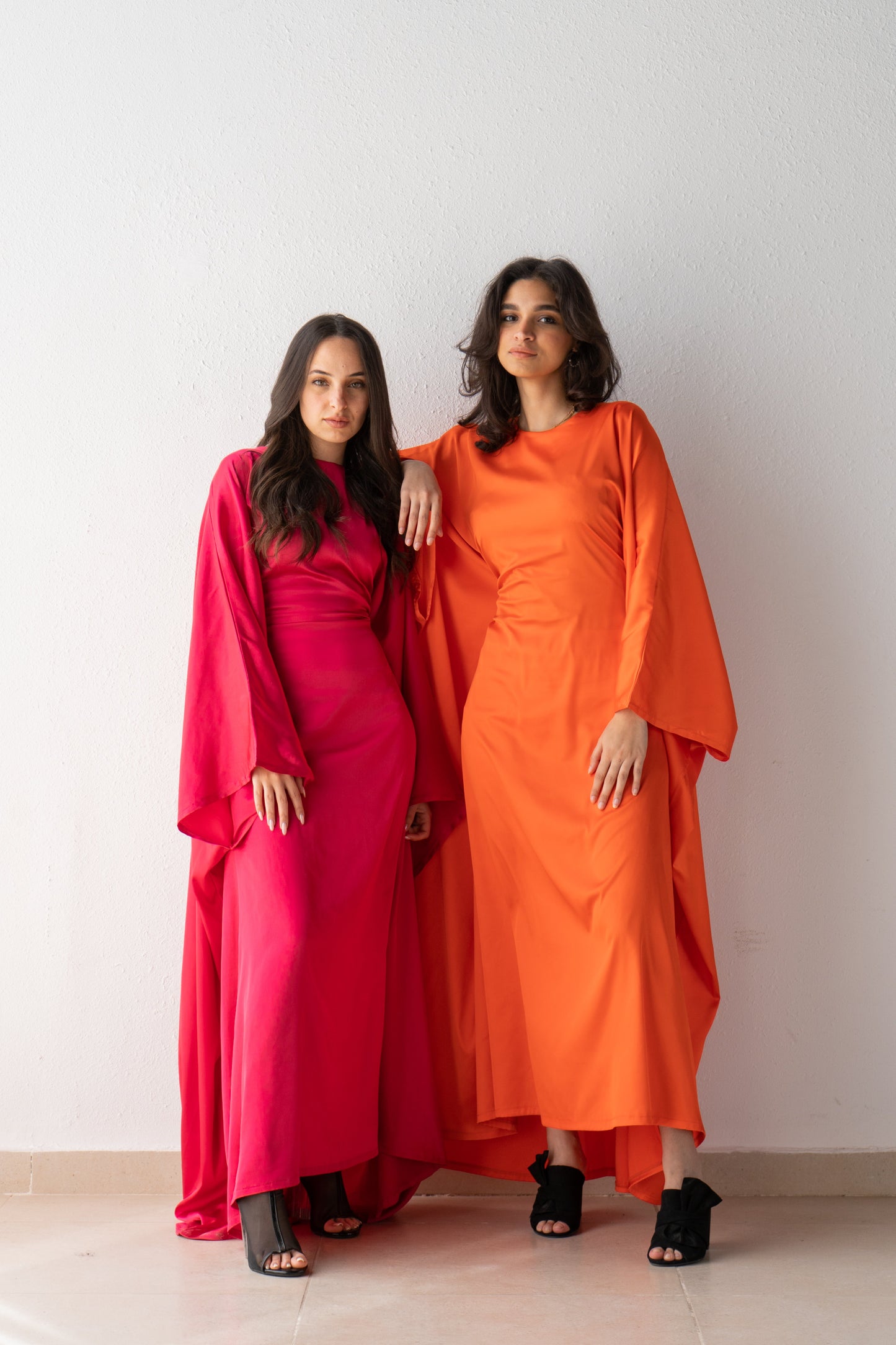 Satin Abaya with inside belt