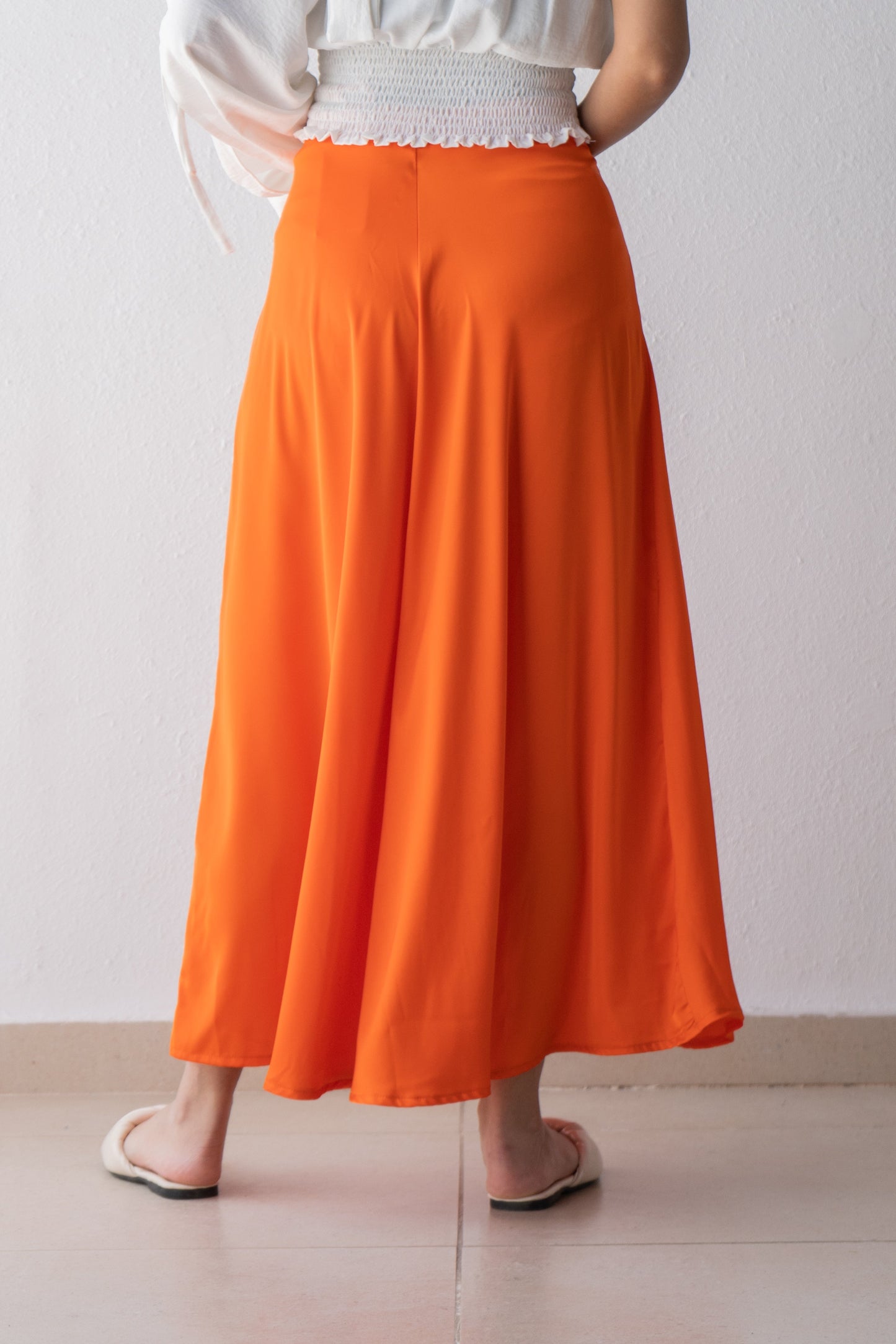 satin maxi skirt