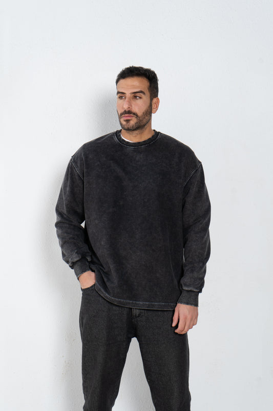 Long sleeves washed t shirt