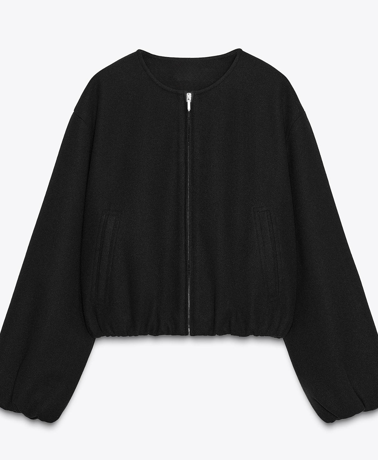 Jacket with hidden elastic band