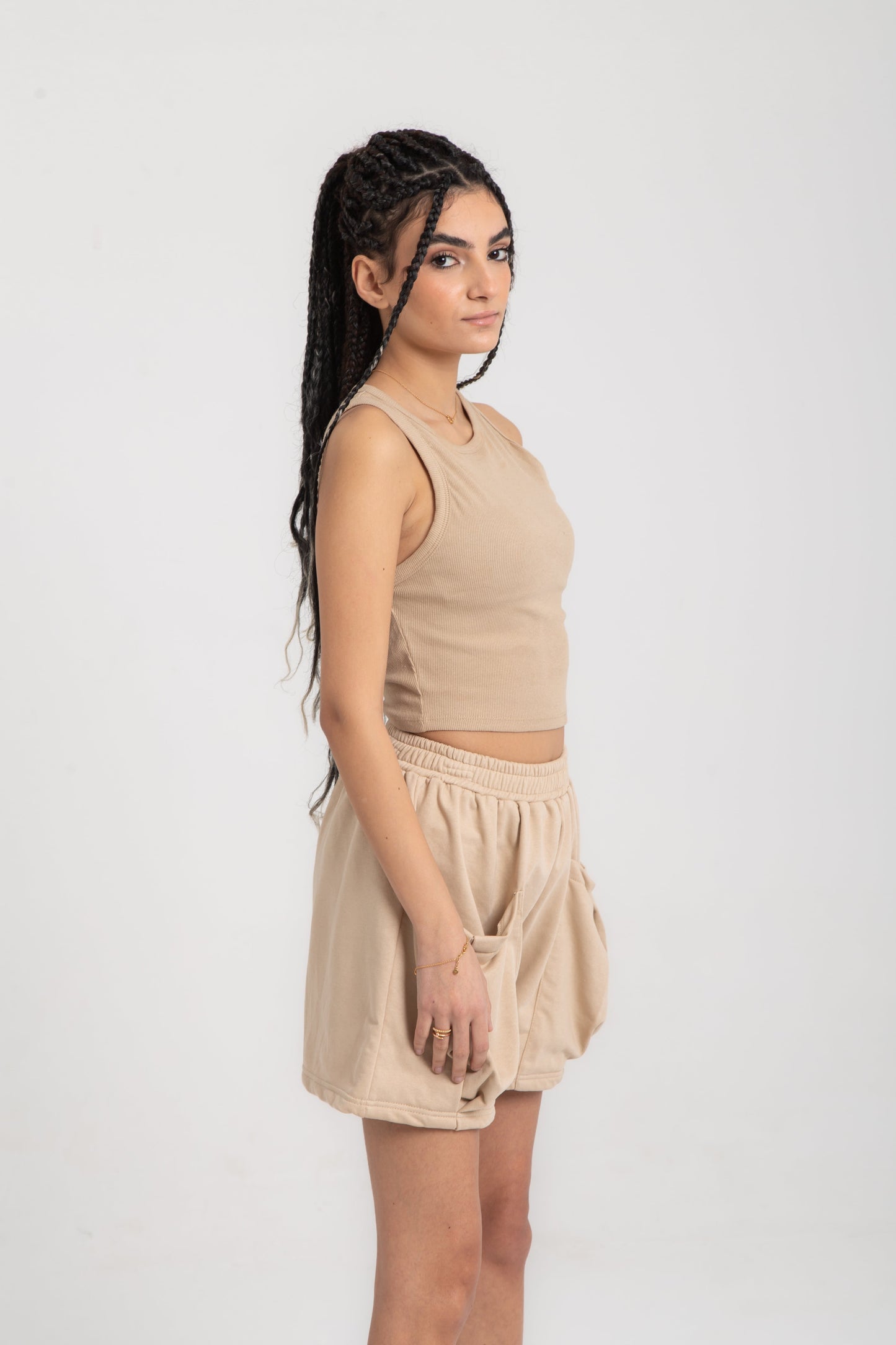 Basic cotton cropped top