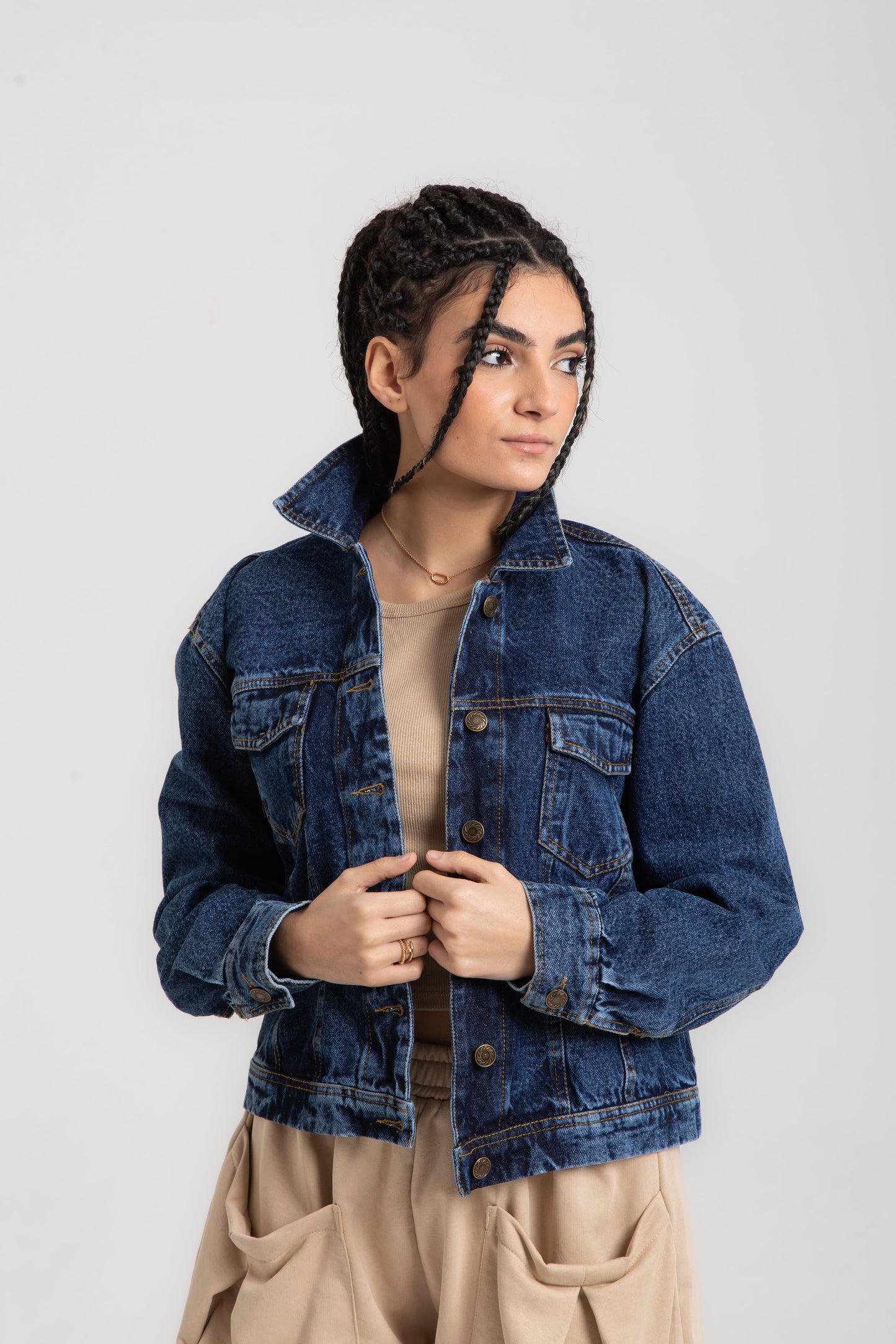 Oversized jeans denim jacket